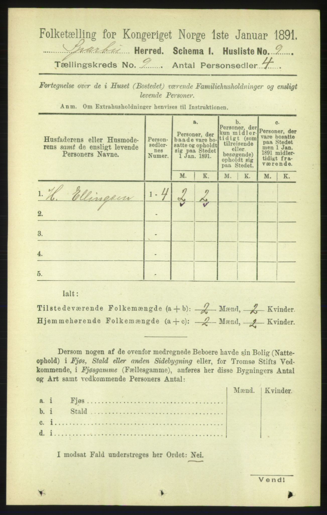 RA, 1891 census for 1731 Sparbu, 1891, p. 3021