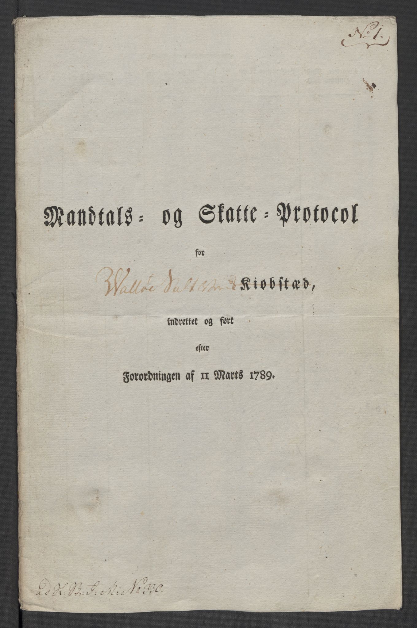 Rentekammeret inntil 1814, Reviderte regnskaper, Mindre regnskaper, AV/RA-EA-4068/Rf/Rfe/L0054: Valdres fogderi. Vallø saltverk, 1789, p. 398