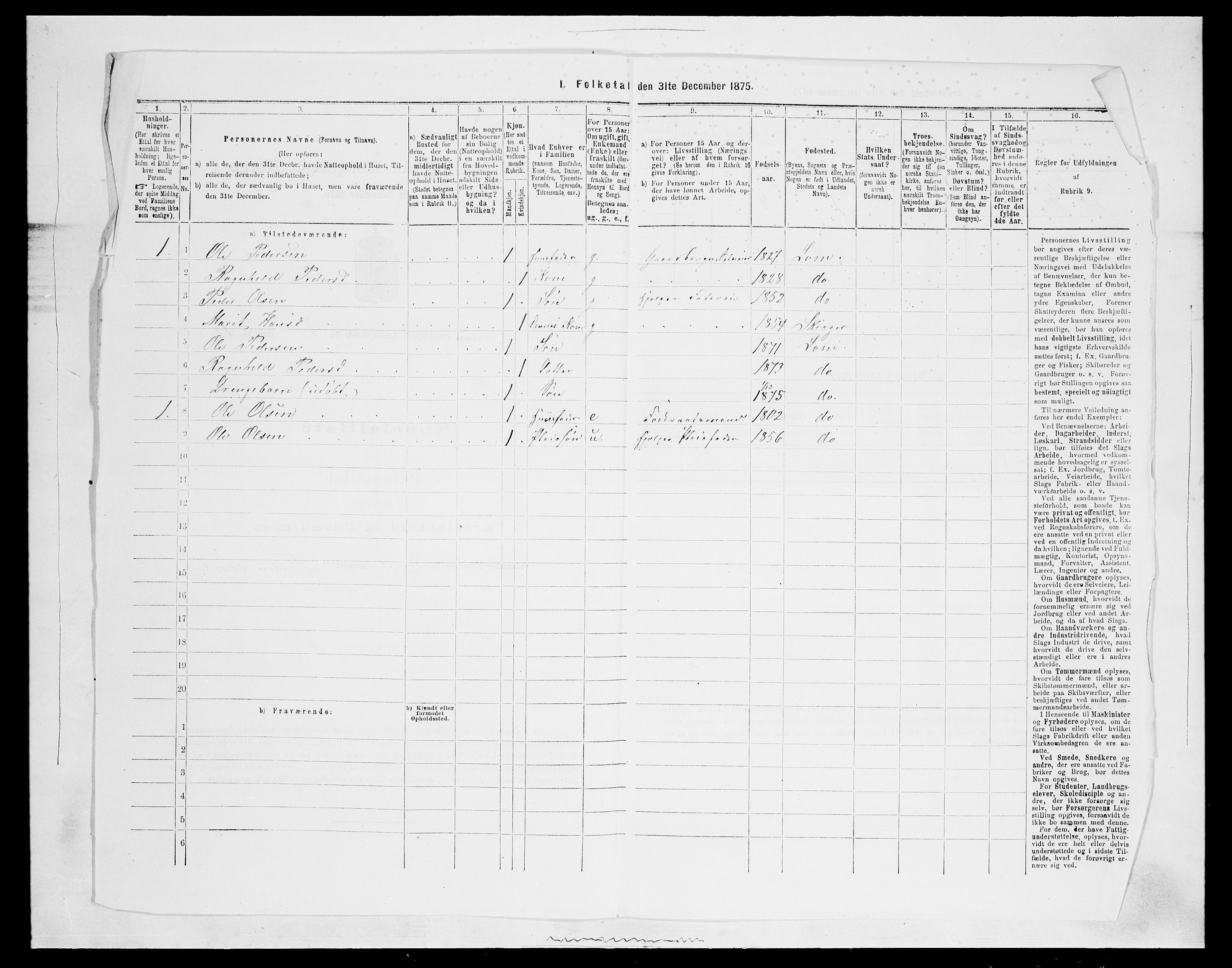 SAH, 1875 census for 0514P Lom, 1875, p. 410