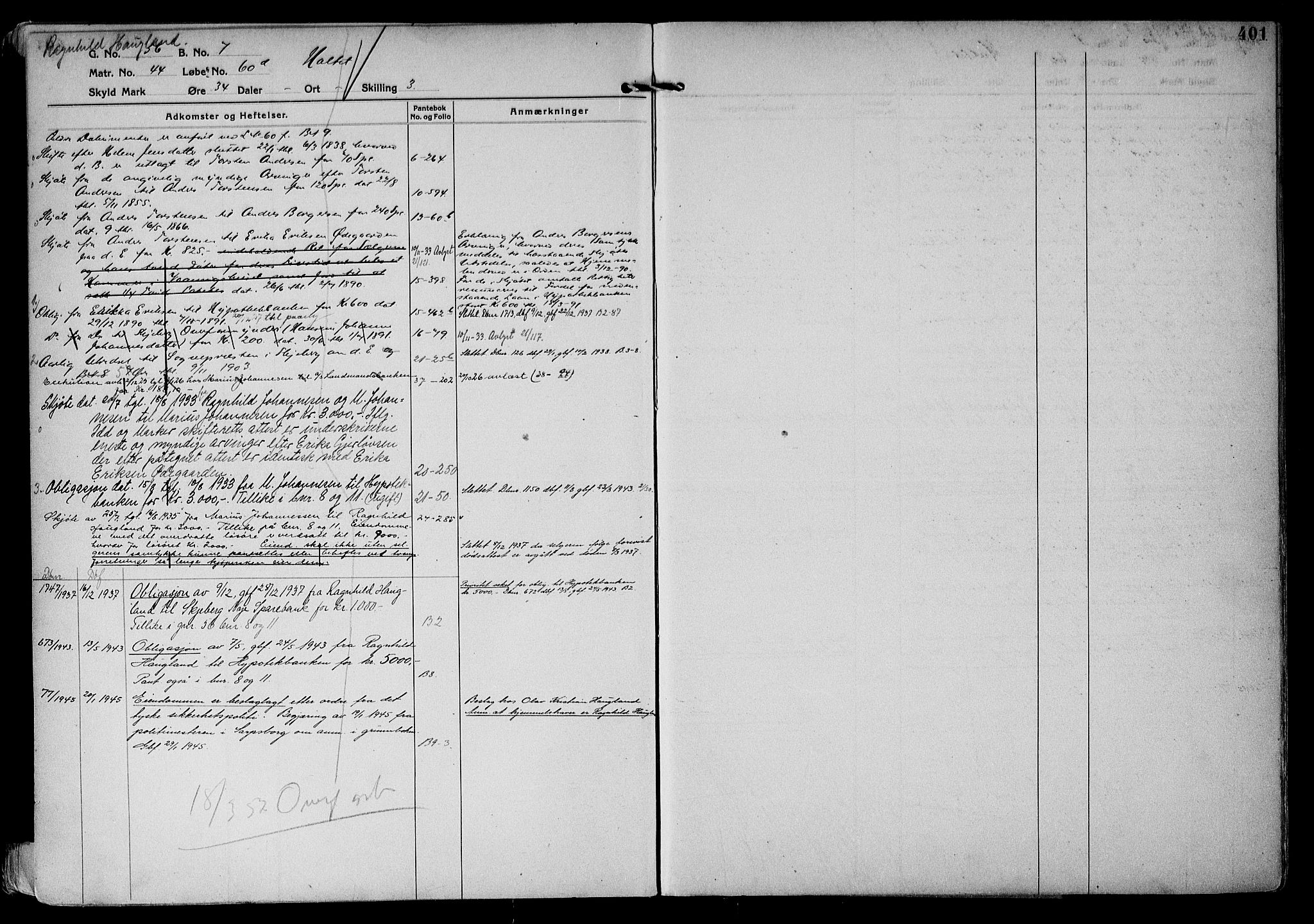 Tune sorenskriveri, AV/SAO-A-10470/G/Ga/Gab/Gabf/L0001: Mortgage register no. VI 1, 1782-1953, p. 401