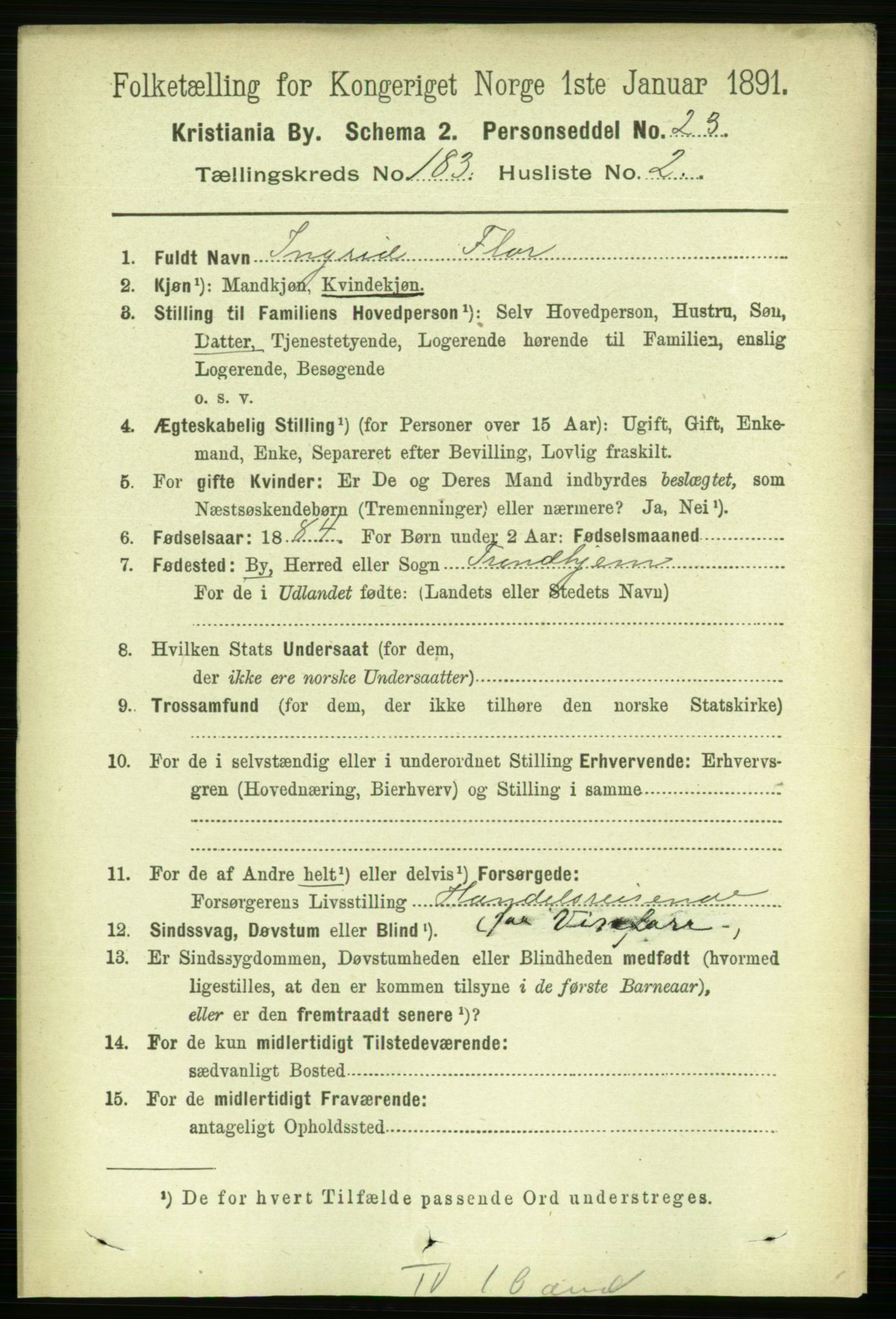 RA, 1891 census for 0301 Kristiania, 1891, p. 109325