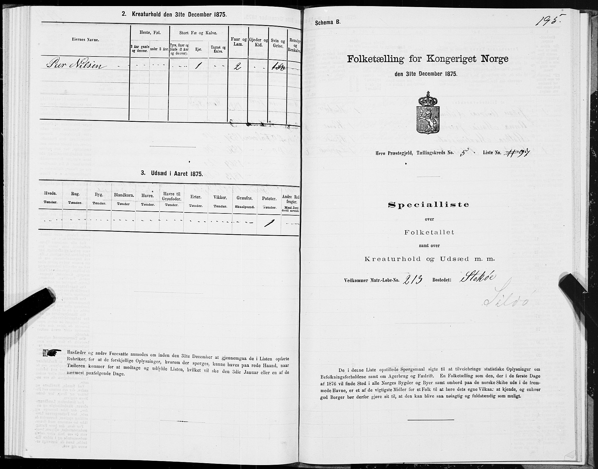 SAT, 1875 census for 1818P Herøy, 1875, p. 4195