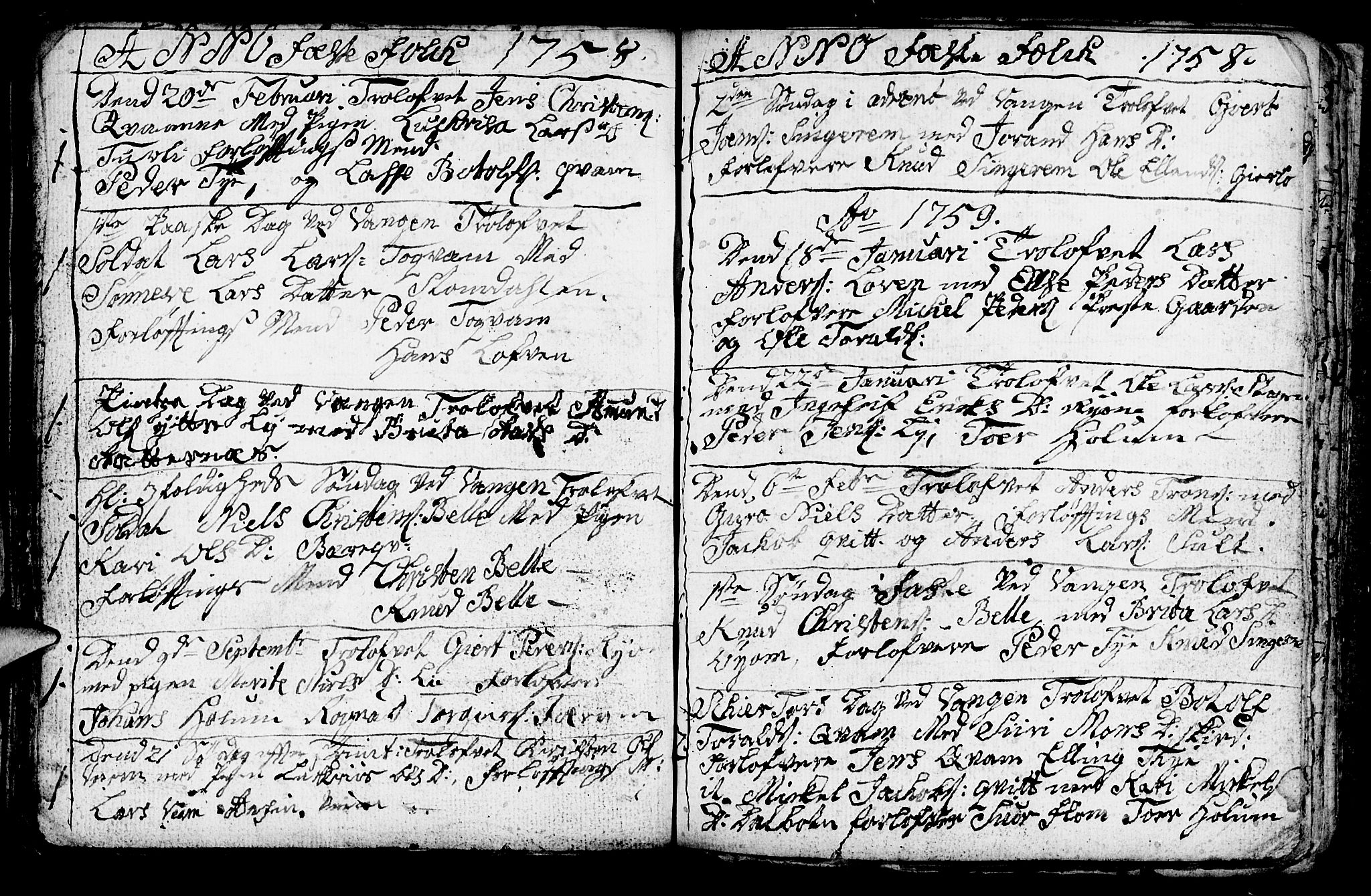 Aurland sokneprestembete, SAB/A-99937/H/Ha/Haa/L0003: Parish register (official) no. A 3, 1735-1761, p. 184