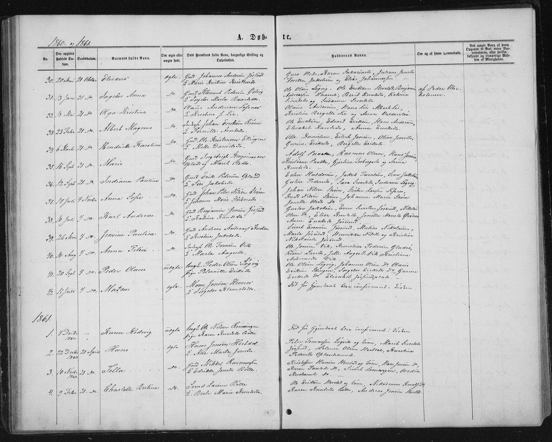 Ministerialprotokoller, klokkerbøker og fødselsregistre - Nord-Trøndelag, SAT/A-1458/771/L0595: Parish register (official) no. 771A02, 1840-1869