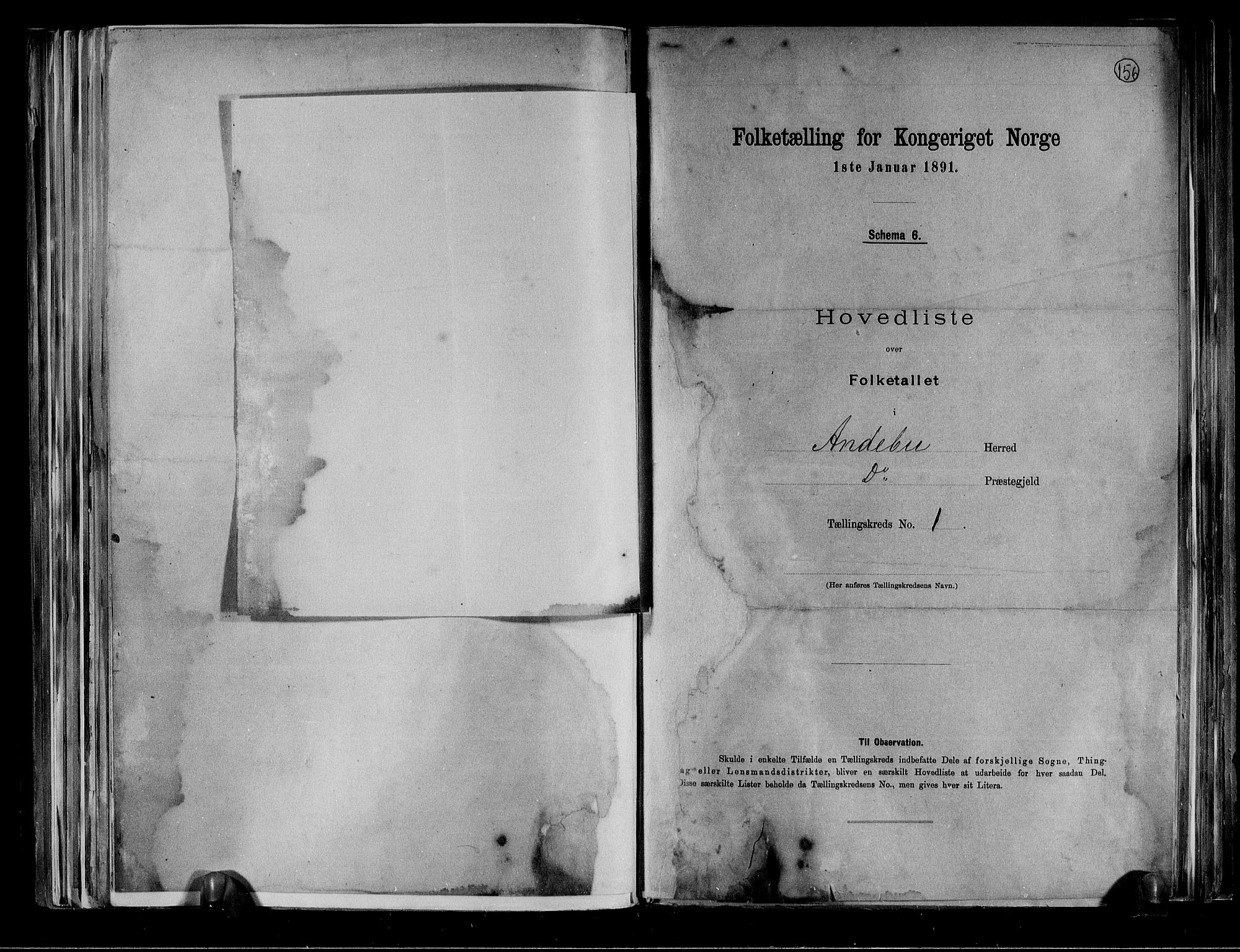 RA, 1891 census for 0719 Andebu, 1891, p. 5