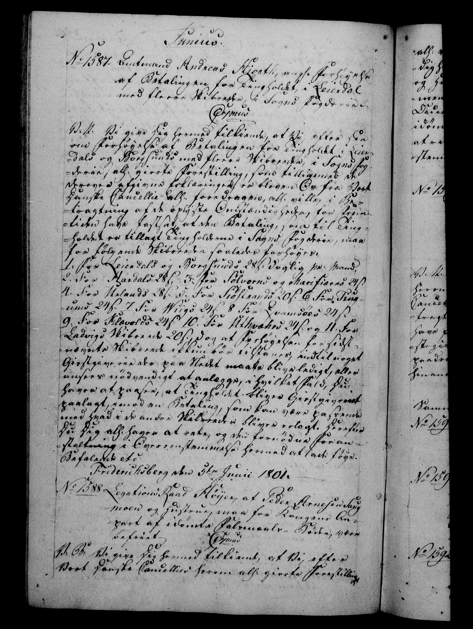 Danske Kanselli 1800-1814, RA/EA-3024/H/Hf/Hfb/Hfba/L0001: Registranter, 1800-1801, p. 402b