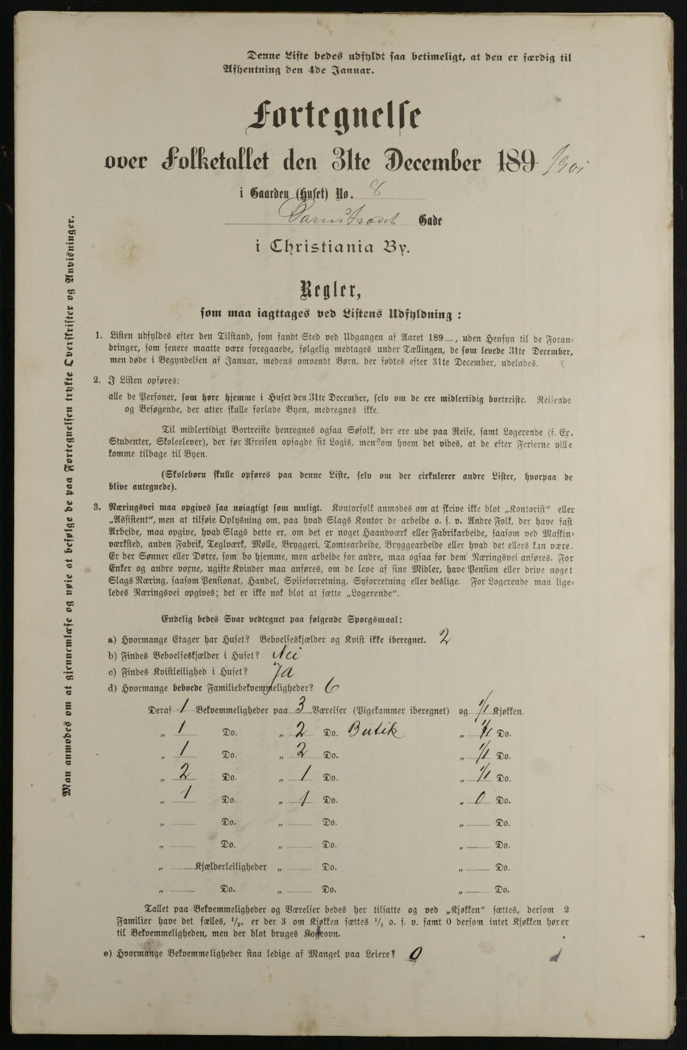 OBA, Municipal Census 1901 for Kristiania, 1901, p. 2326