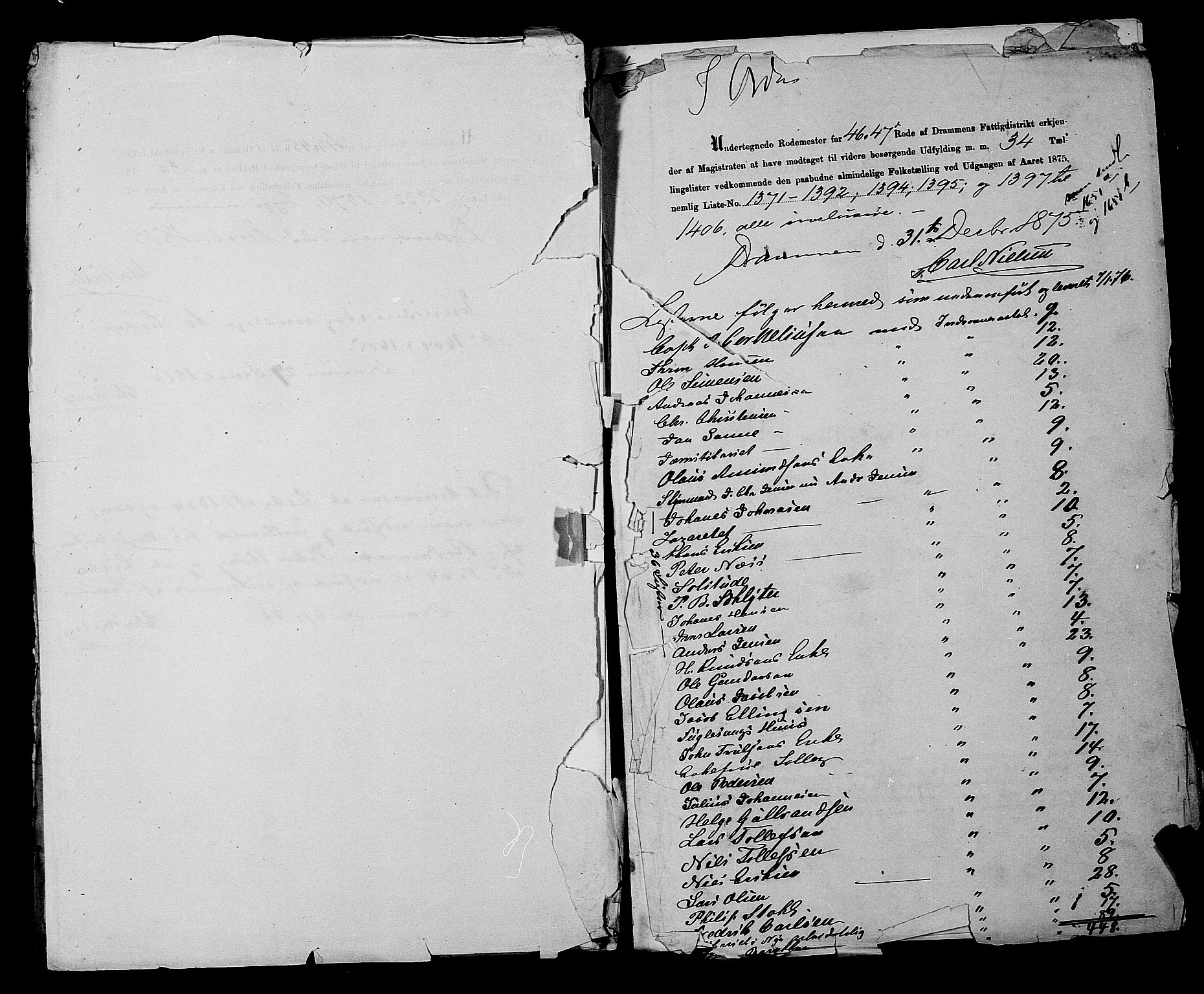 SAKO, 1875 census for 0602 Drammen, 1875, p. 3683