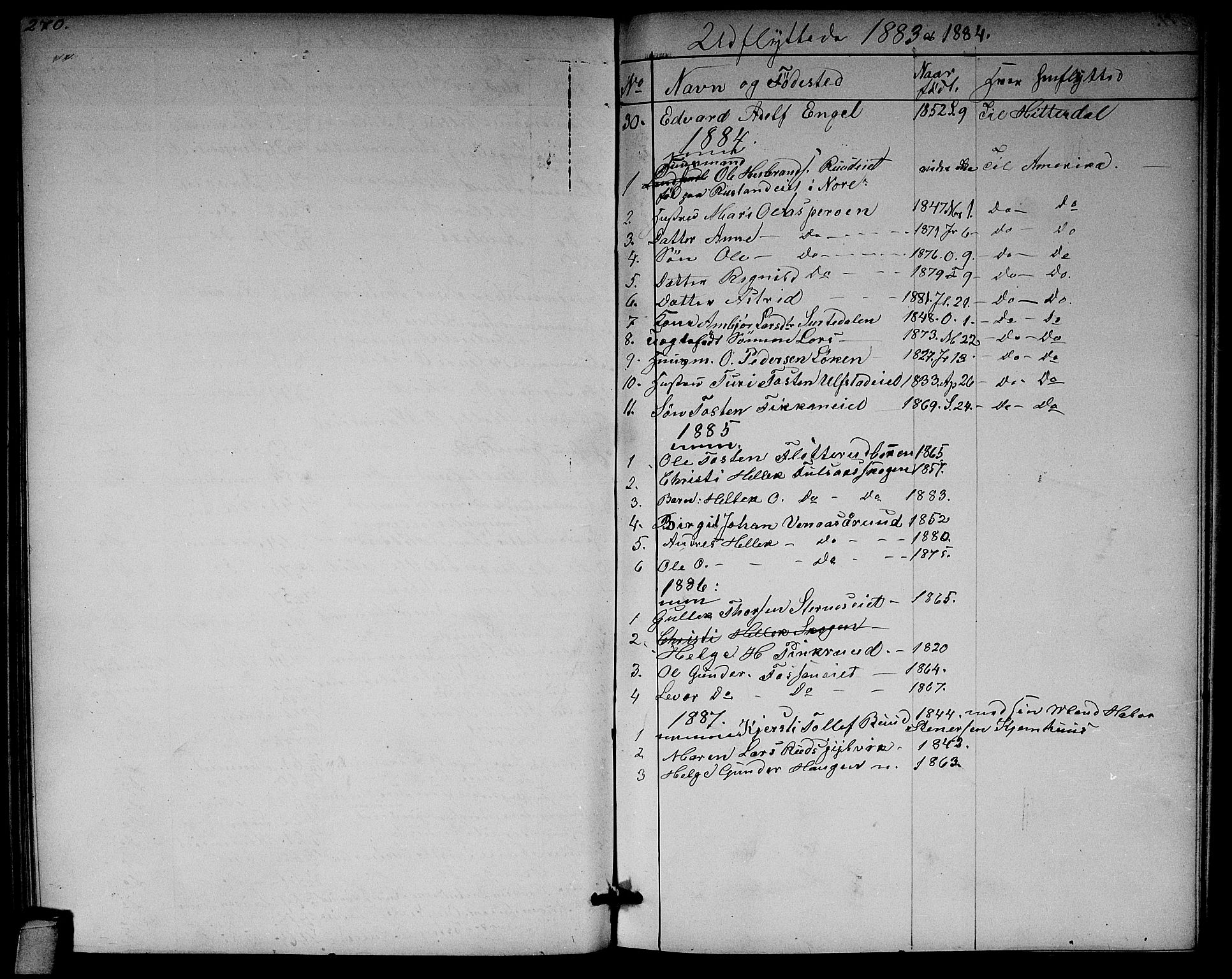 Rollag kirkebøker, AV/SAKO-A-240/G/Ga/L0003: Parish register (copy) no. I 3, 1856-1887, p. 270