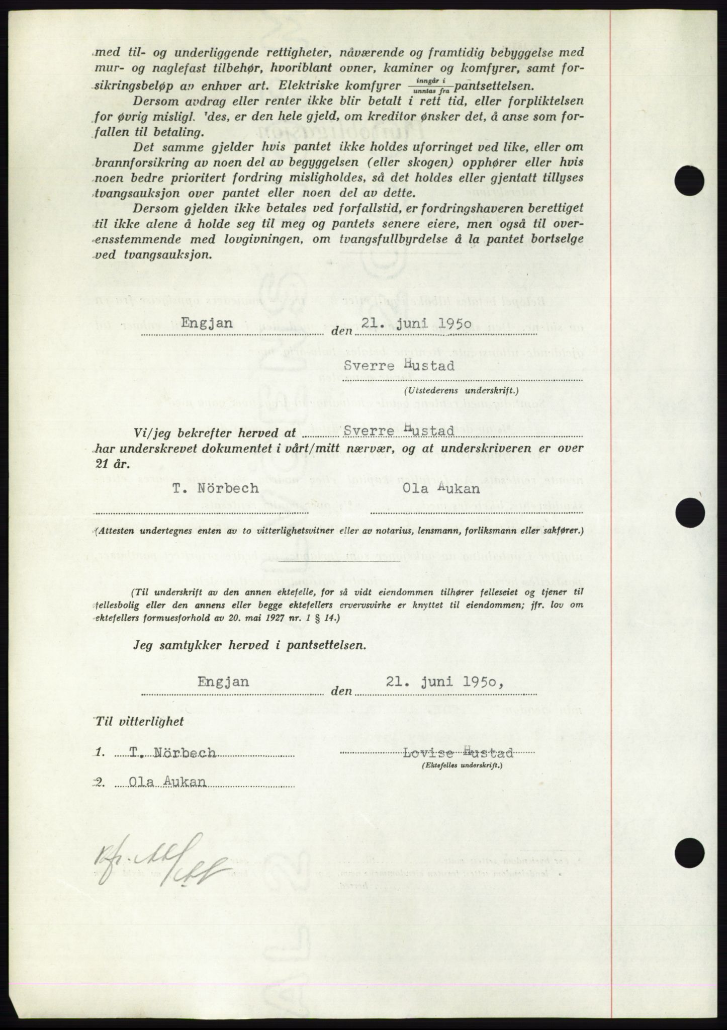 Nordmøre sorenskriveri, AV/SAT-A-4132/1/2/2Ca: Mortgage book no. B105, 1950-1950, Diary no: : 1973/1950