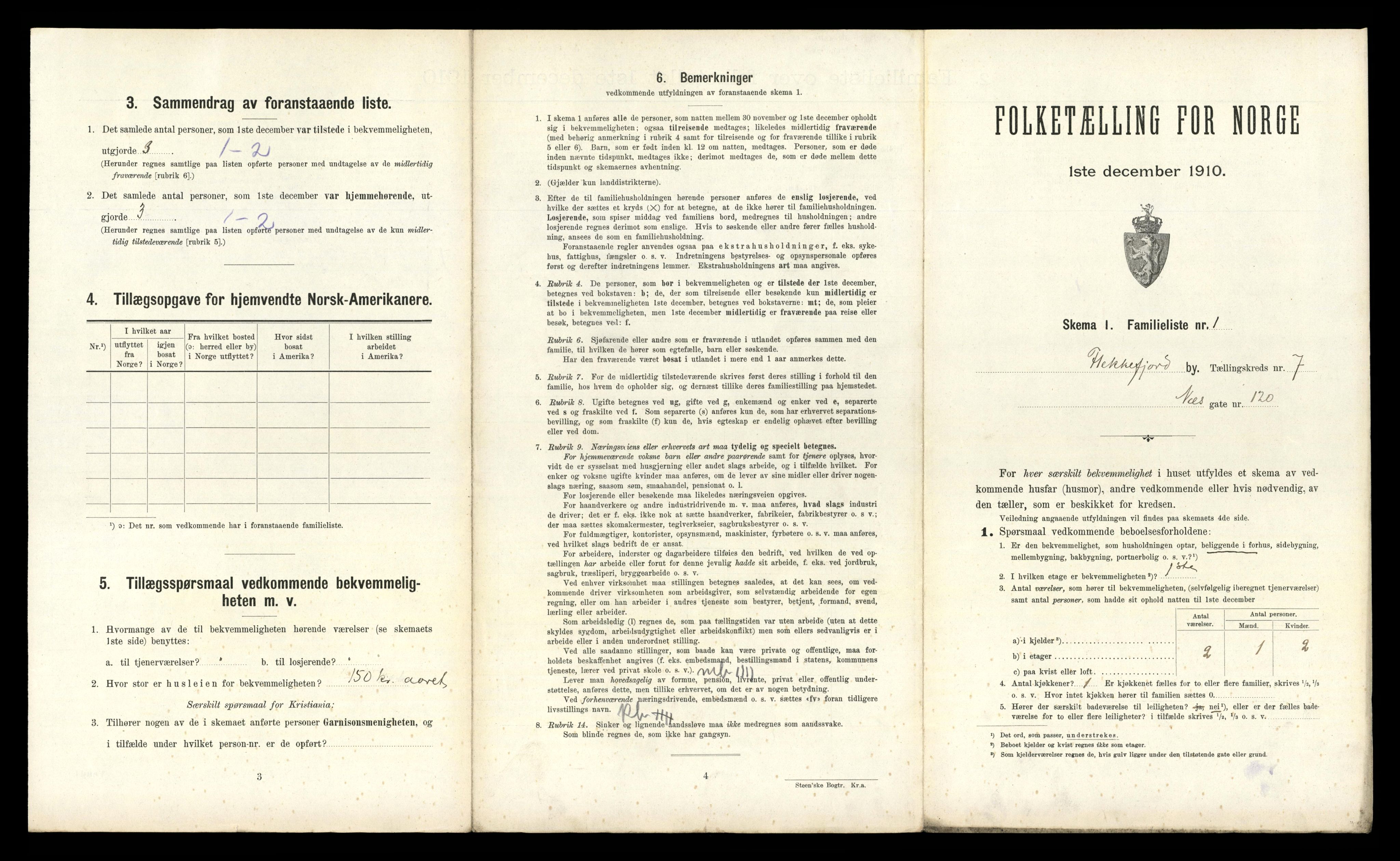 RA, 1910 census for Flekkefjord, 1910, p. 630