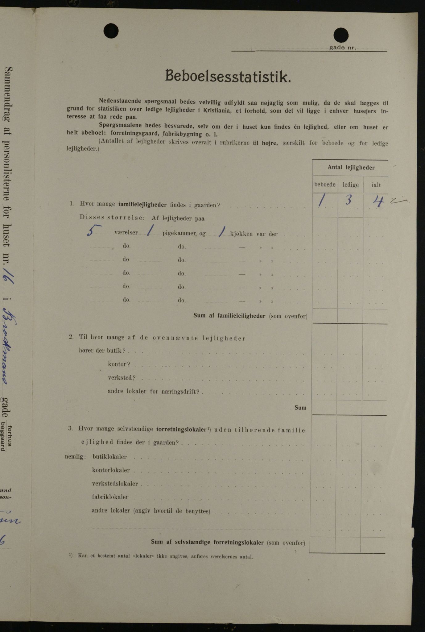 OBA, Municipal Census 1908 for Kristiania, 1908, p. 9201