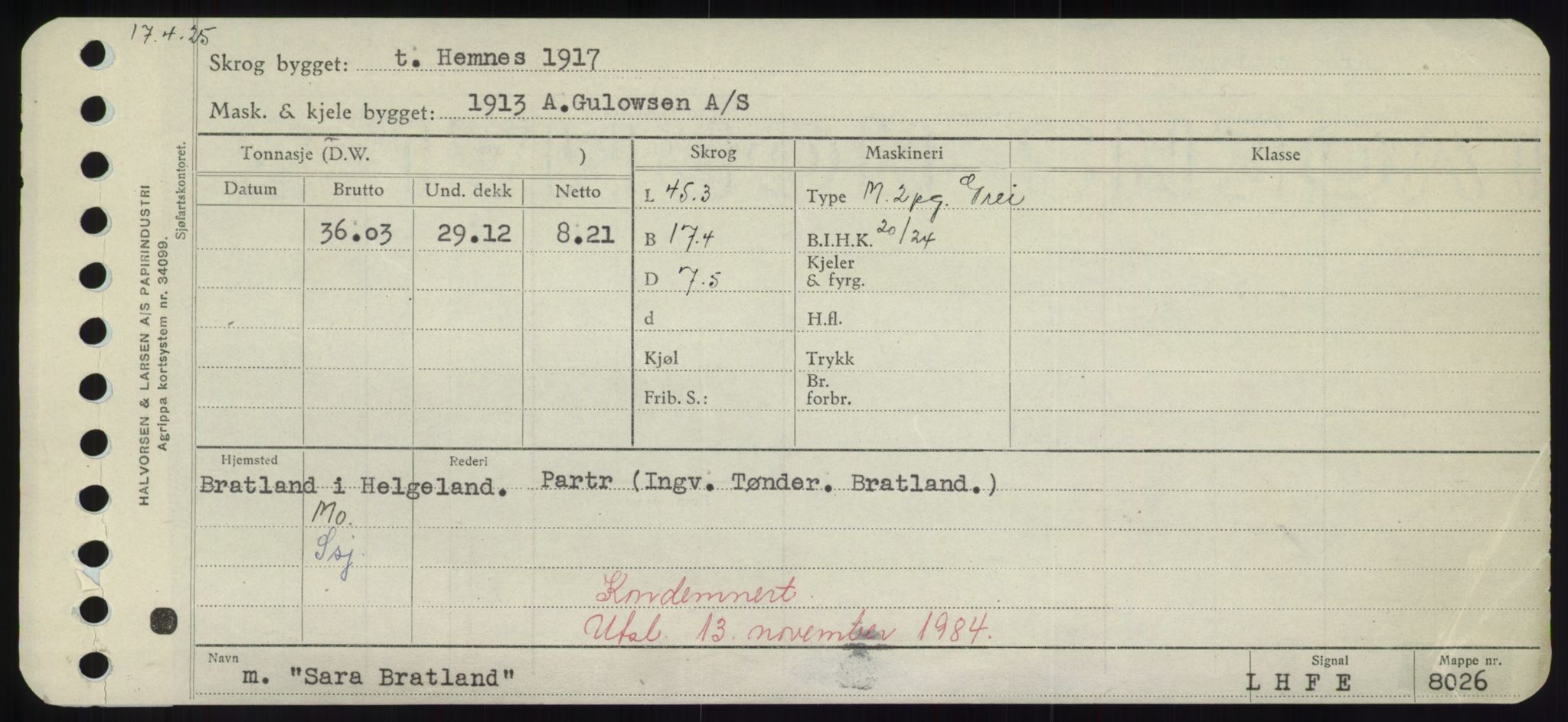 Sjøfartsdirektoratet med forløpere, Skipsmålingen, AV/RA-S-1627/H/Hd/L0032: Fartøy, San-Seve, p. 189