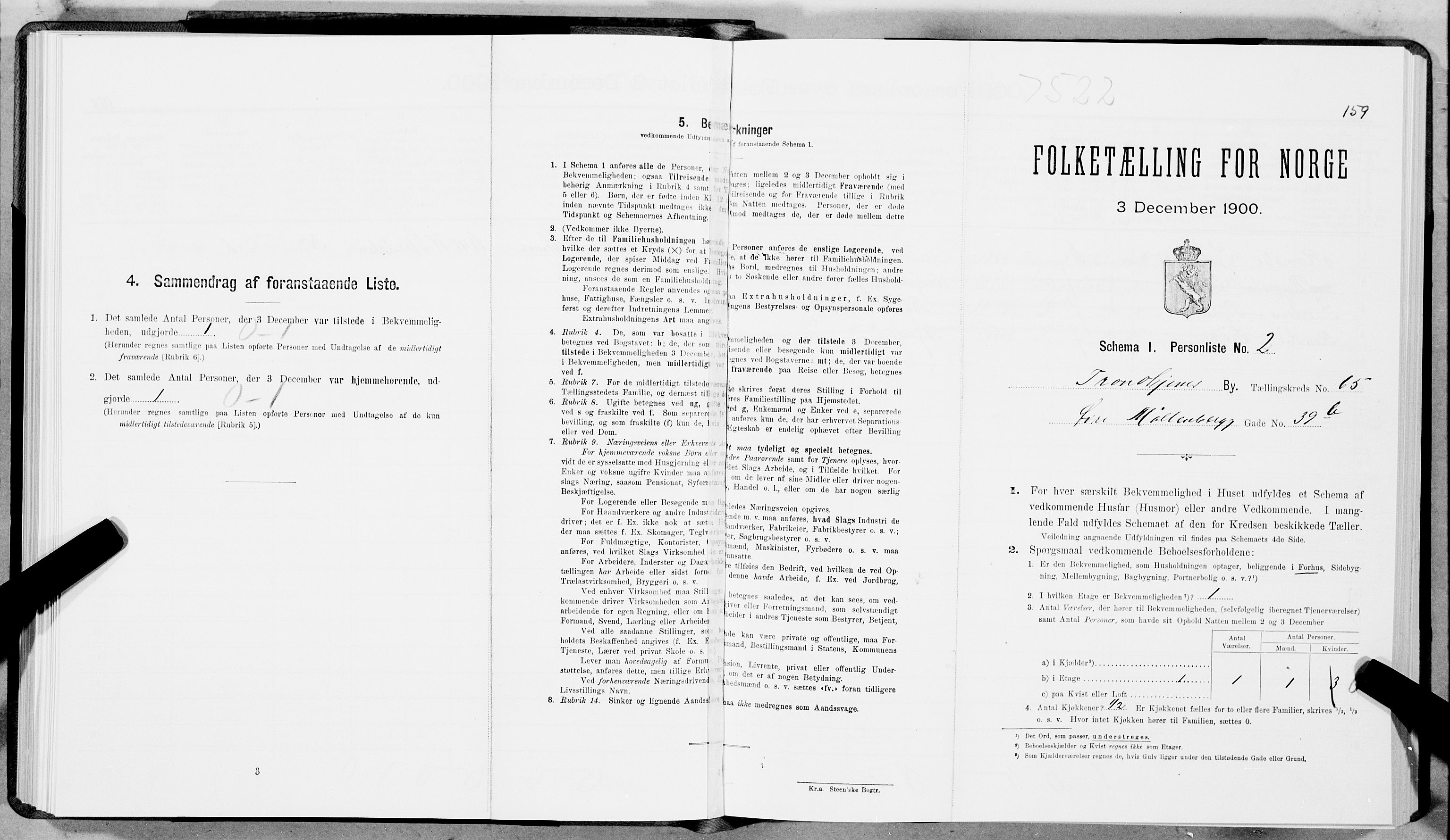 SAT, 1900 census for Trondheim, 1900, p. 11465