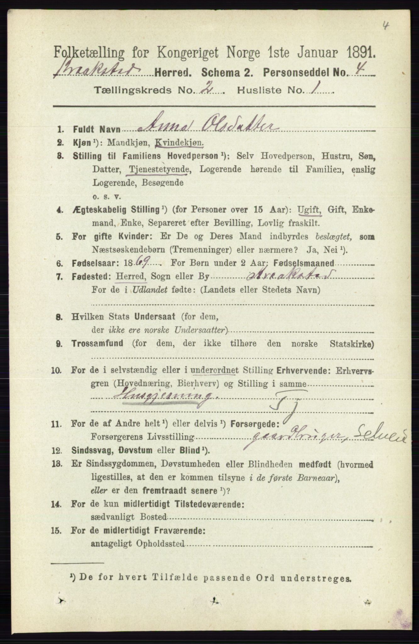 RA, 1891 census for 0212 Kråkstad, 1891, p. 747