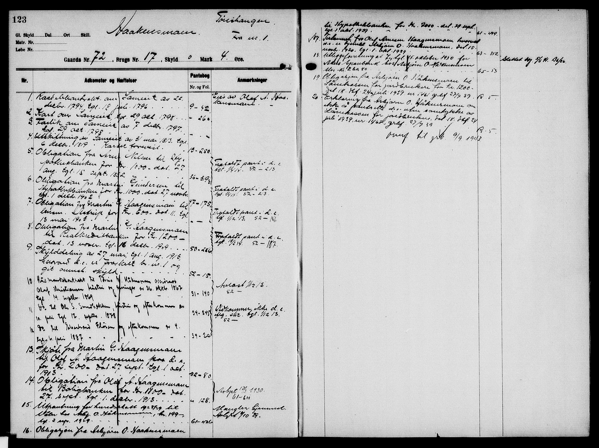 Solør tingrett, AV/SAH-TING-008/H/Ha/Hak/L0006: Mortgage register no. VI, 1900-1935, p. 123