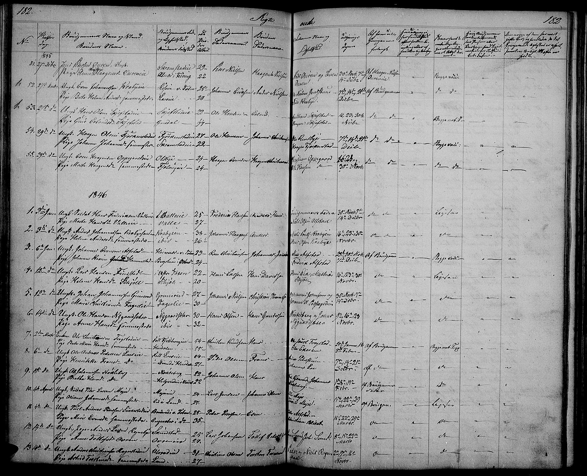 Østre Toten prestekontor, SAH/PREST-104/H/Ha/Hab/L0002: Parish register (copy) no. 2, 1840-1847, p. 182