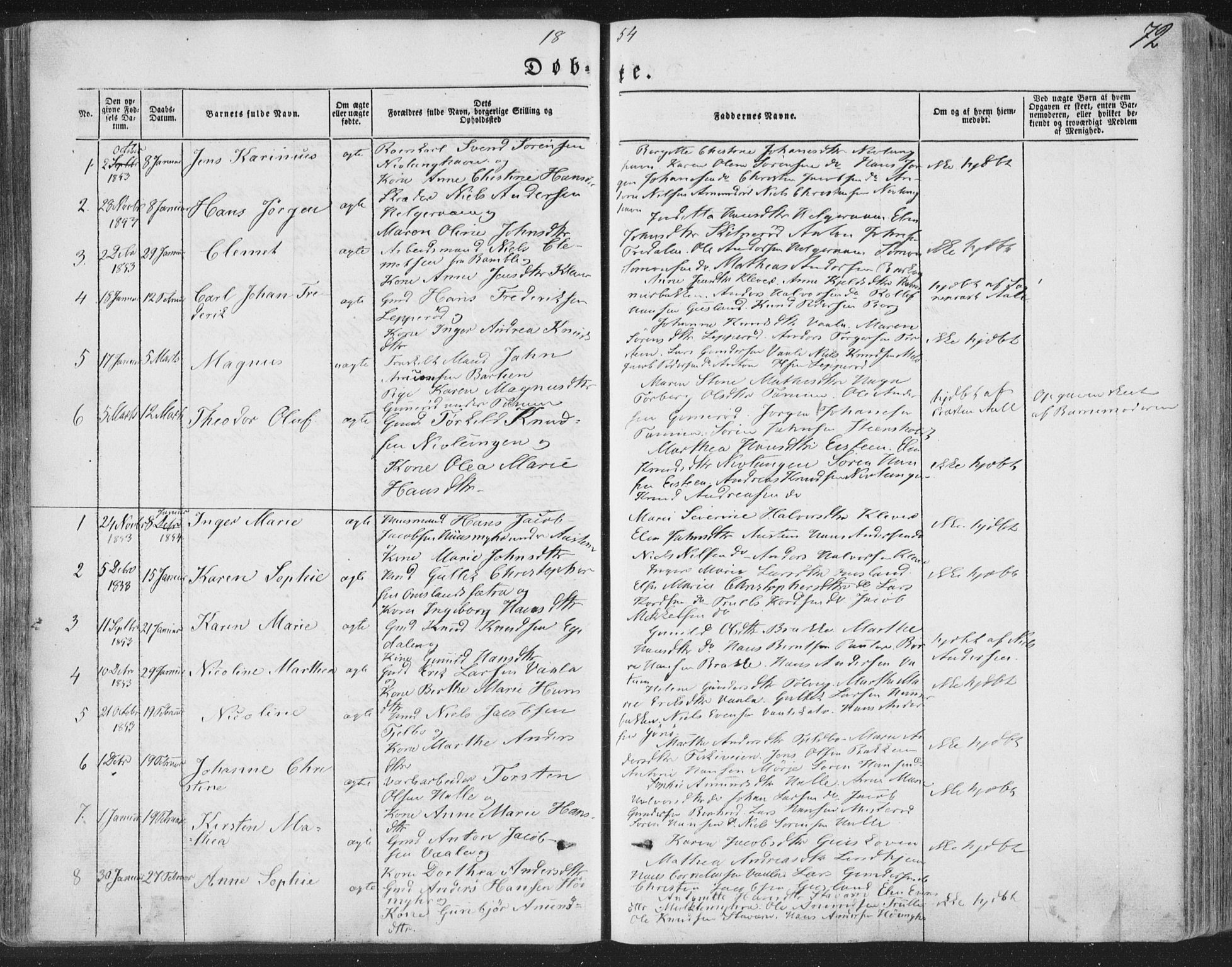 Brunlanes kirkebøker, AV/SAKO-A-342/F/Fa/L0004: Parish register (official) no. I 4, 1846-1862, p. 72