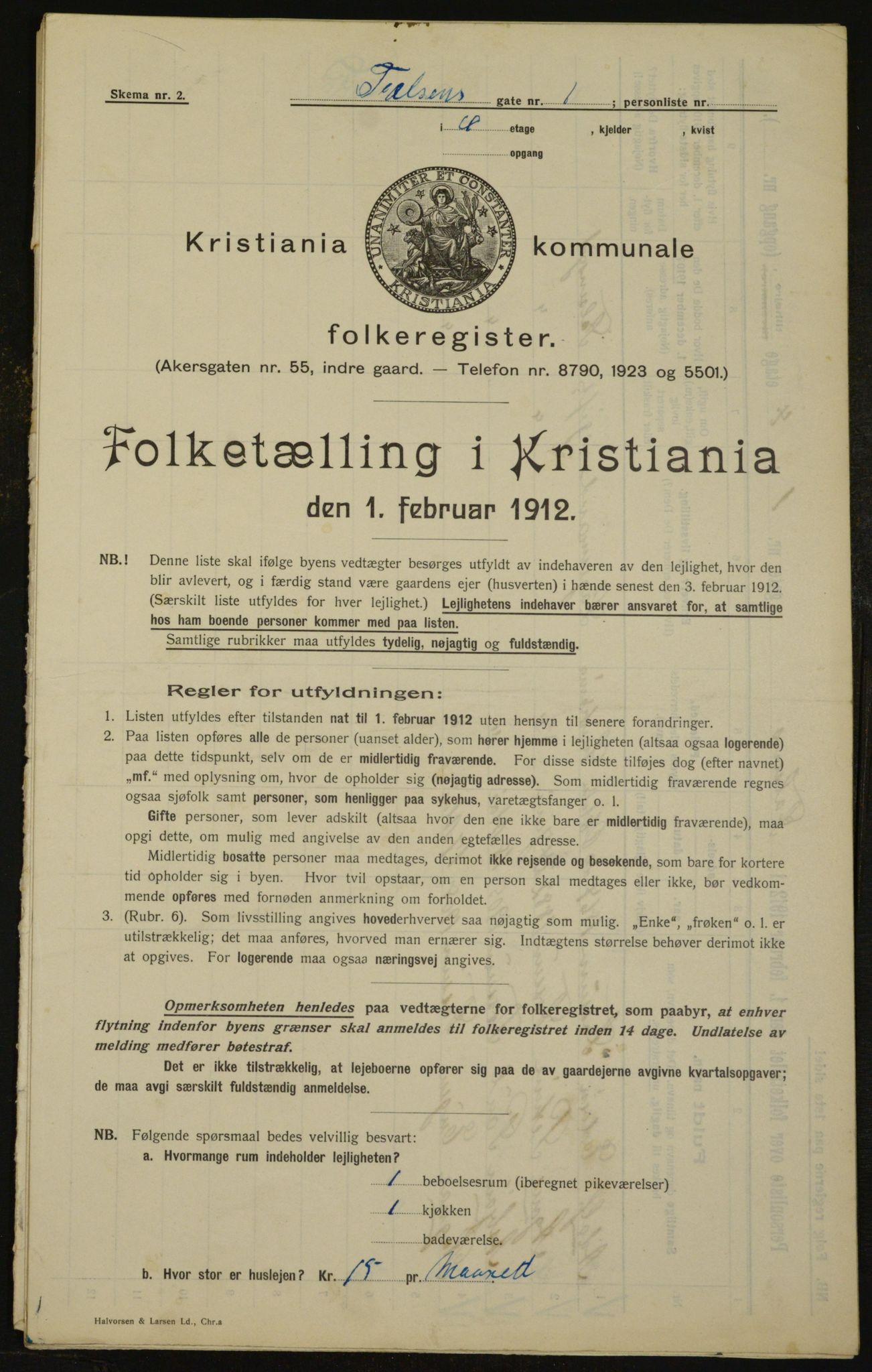 OBA, Municipal Census 1912 for Kristiania, 1912, p. 23231