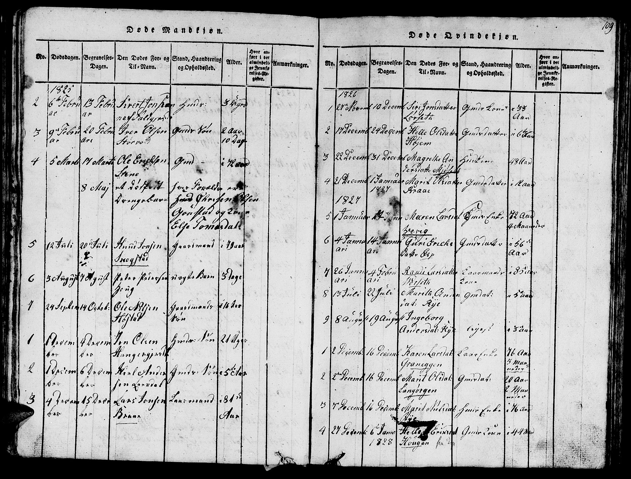 Ministerialprotokoller, klokkerbøker og fødselsregistre - Sør-Trøndelag, AV/SAT-A-1456/612/L0385: Parish register (copy) no. 612C01, 1816-1845, p. 109