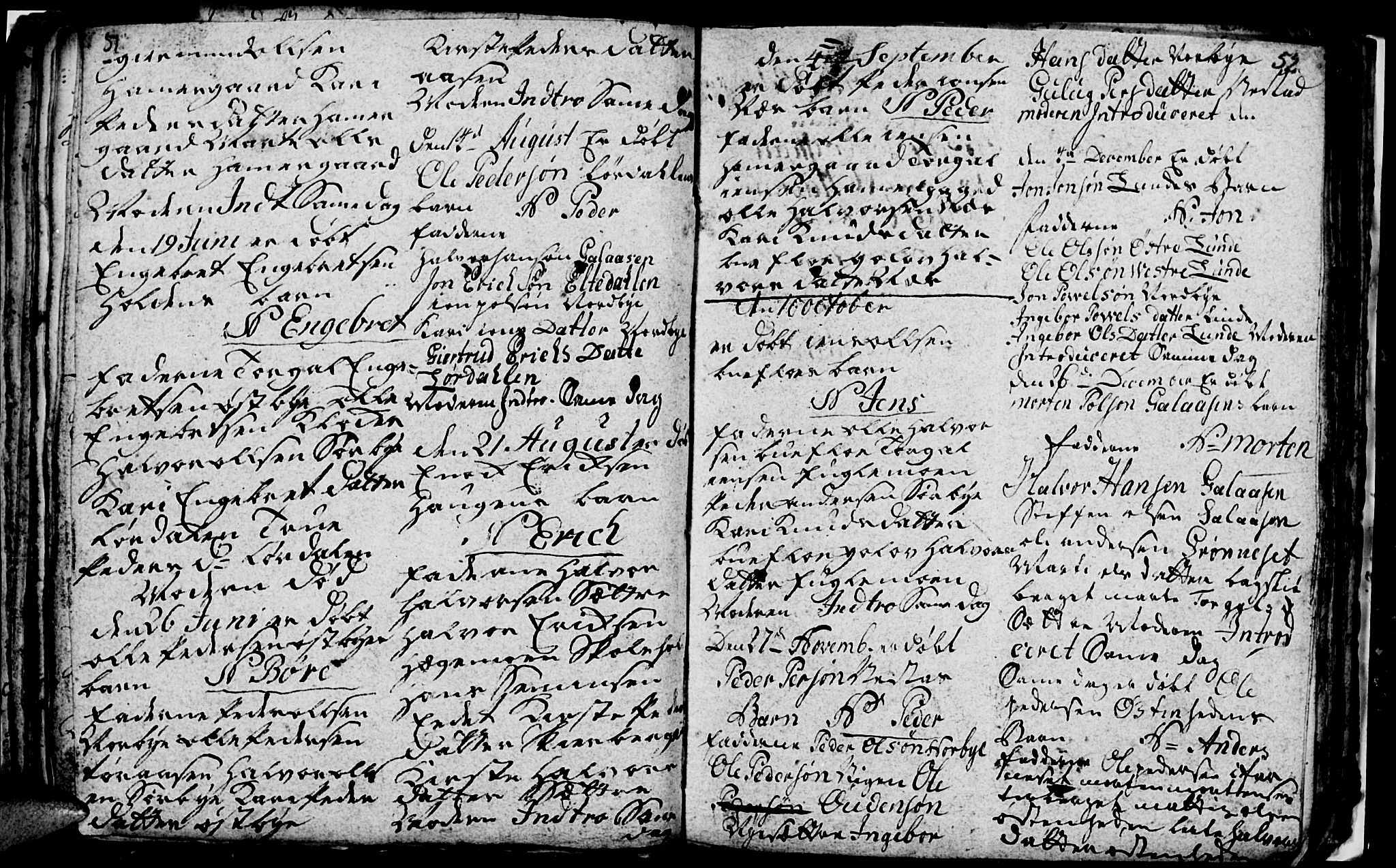 Trysil prestekontor, SAH/PREST-046/H/Ha/Hab/L0001: Parish register (copy) no. 1, 1781-1799, p. 51-52