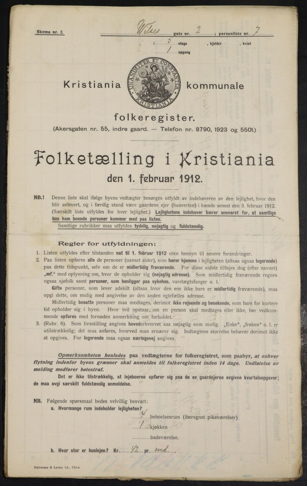 OBA, Municipal Census 1912 for Kristiania, 1912, p. 128236