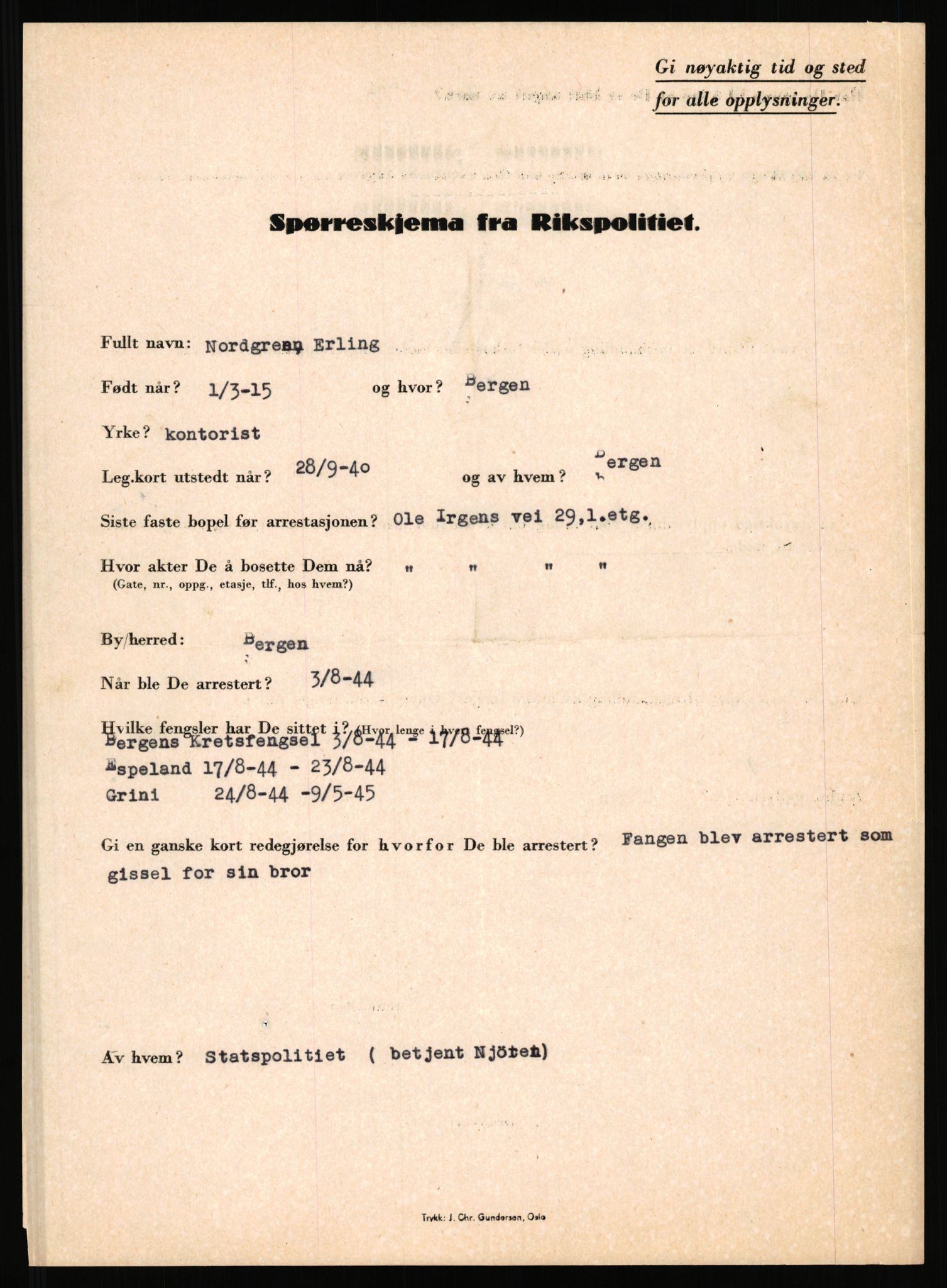 Rikspolitisjefen, AV/RA-S-1560/L/L0012: Mogensen, Øivind - Noraas, Lars, 1940-1945, p. 1006