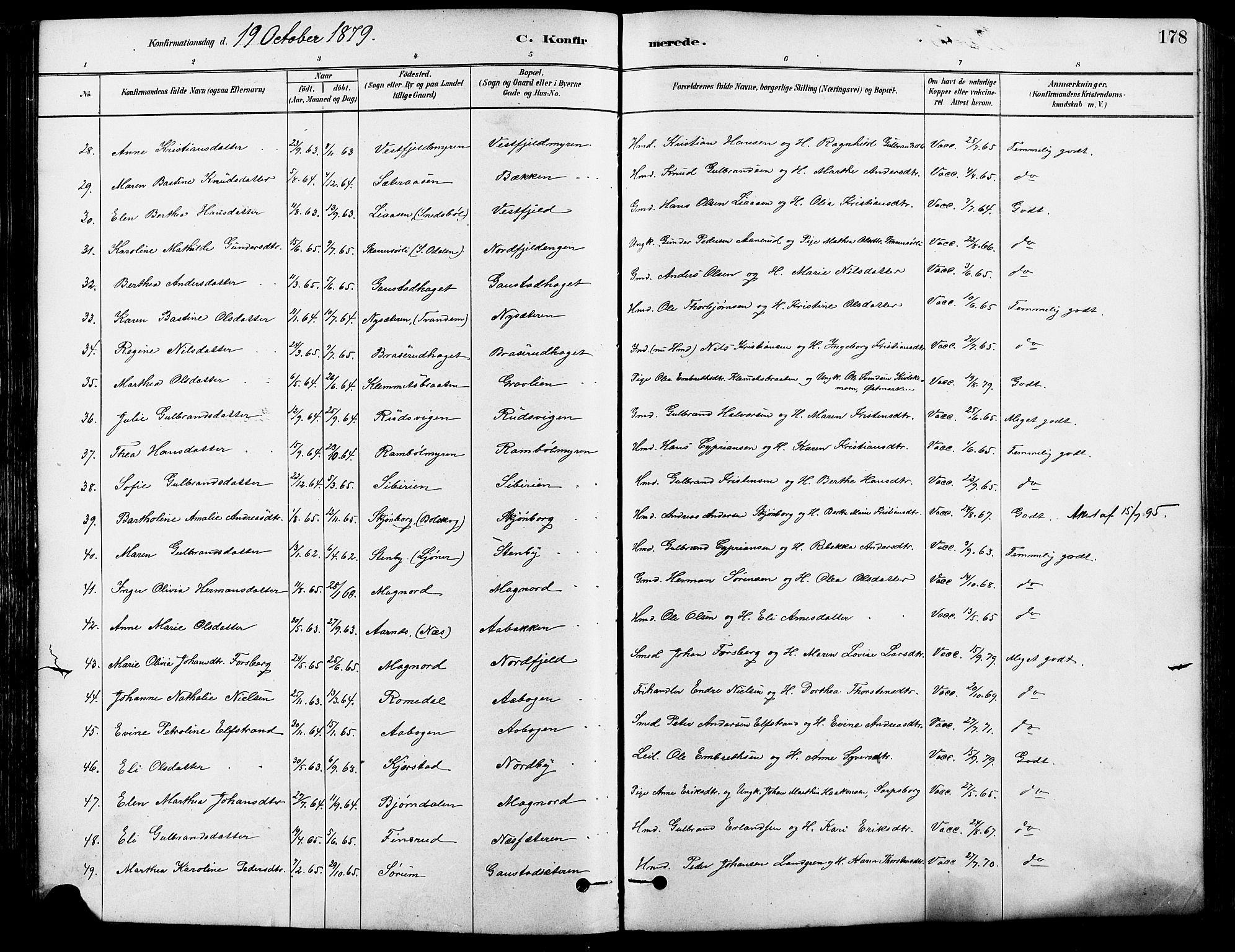 Eidskog prestekontor, AV/SAH-PREST-026/H/Ha/Haa/L0003: Parish register (official) no. 3, 1879-1892, p. 178