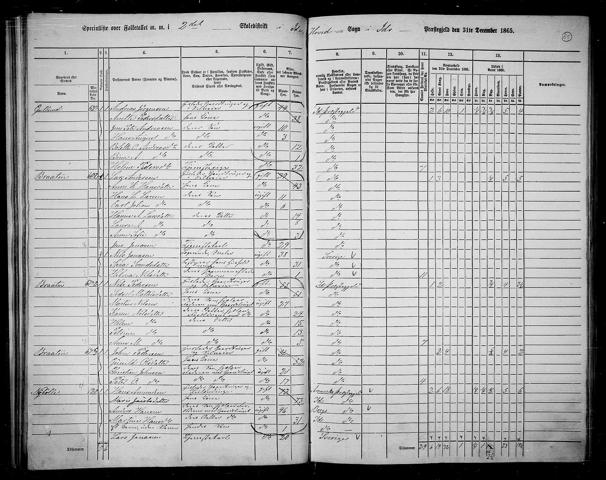 RA, 1865 census for Idd, 1865, p. 47