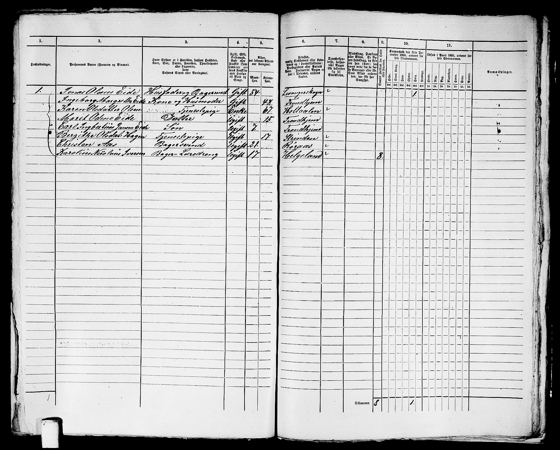 RA, 1865 census for Trondheim, 1865, p. 2571