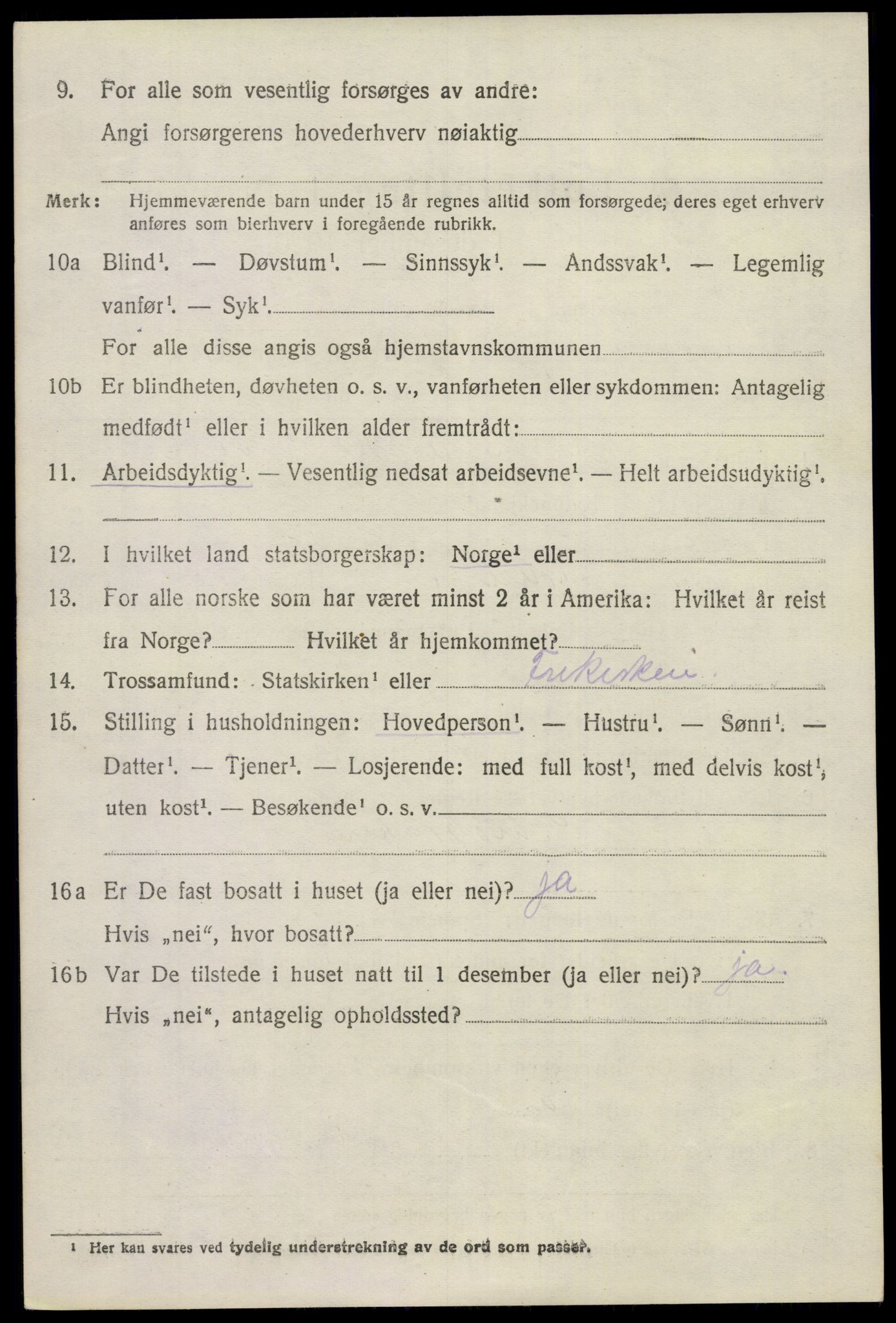 SAKO, 1920 census for Eidanger, 1920, p. 5009