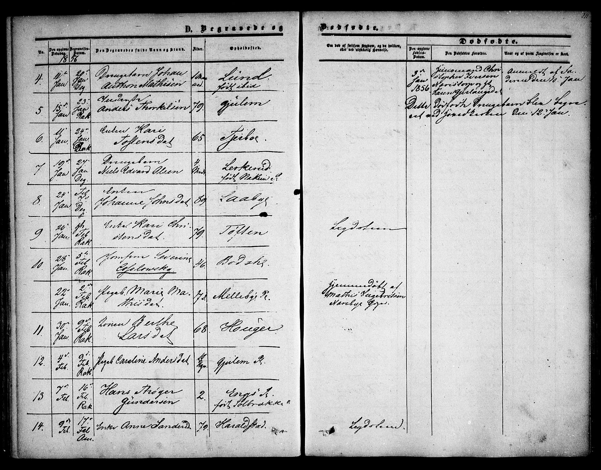 Rakkestad prestekontor Kirkebøker, AV/SAO-A-2008/F/Fa/L0009: Parish register (official) no. I 9, 1850-1856, p. 311