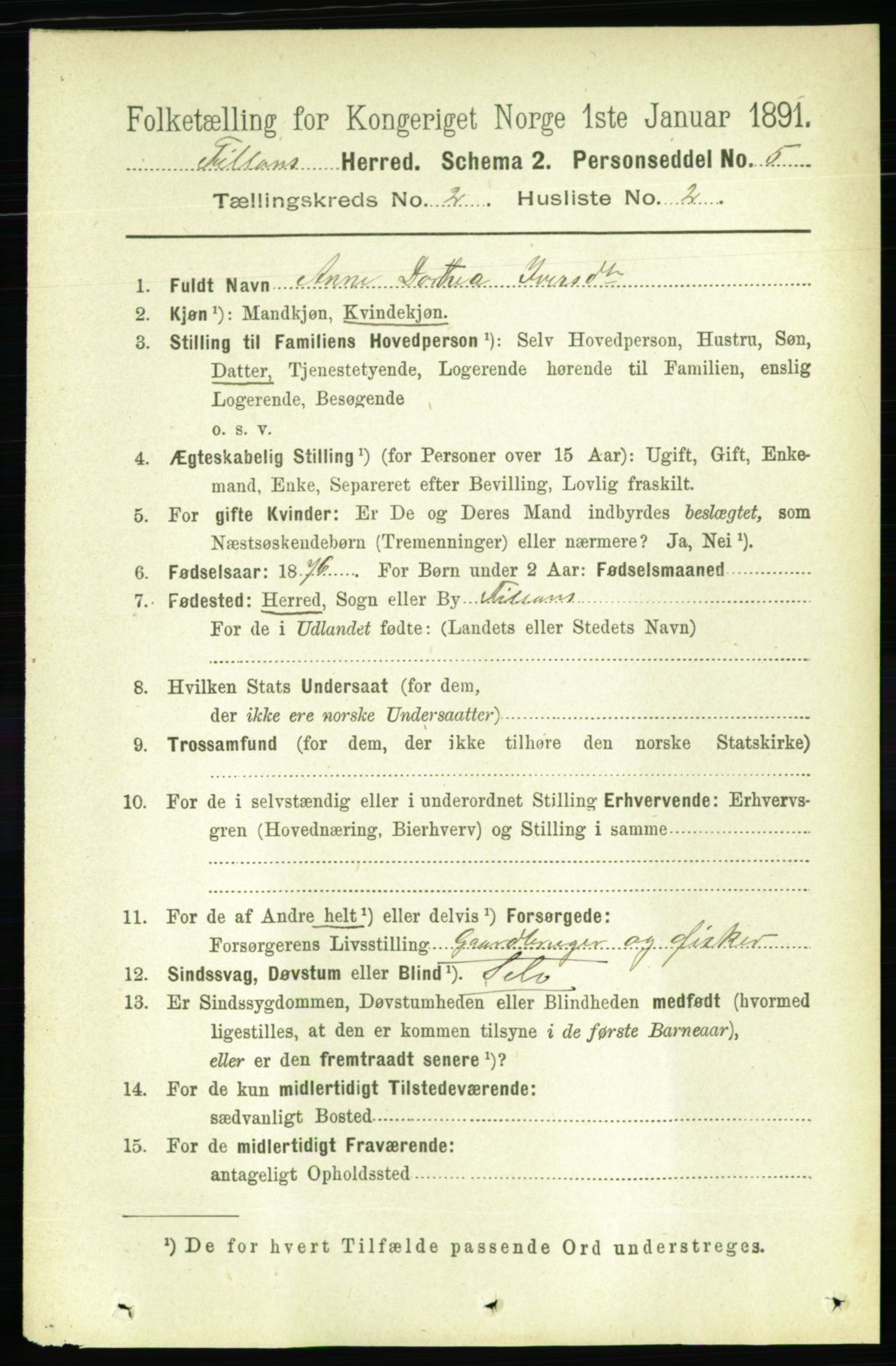 RA, 1891 census for 1616 Fillan, 1891, p. 233