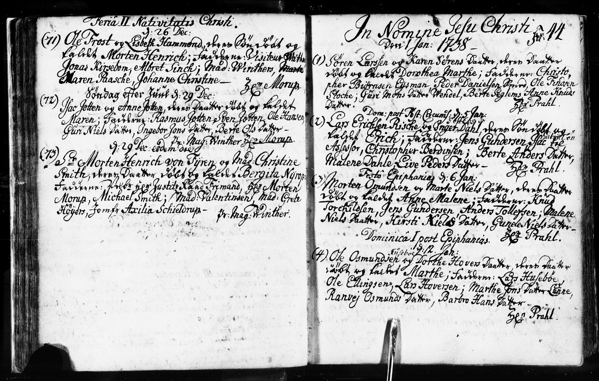 Domkirken sokneprestkontor, SAST/A-101812/001/30/30BB/L0003: Parish register (copy) no. B 3, 1733-1751, p. 44