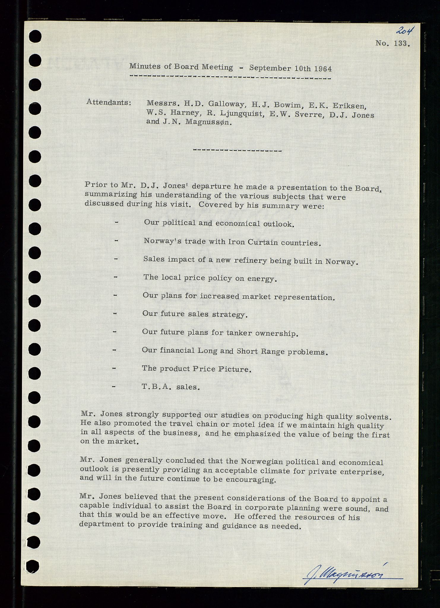 Pa 0982 - Esso Norge A/S, AV/SAST-A-100448/A/Aa/L0001/0004: Den administrerende direksjon Board minutes (styrereferater) / Den administrerende direksjon Board minutes (styrereferater), 1963-1964, p. 58