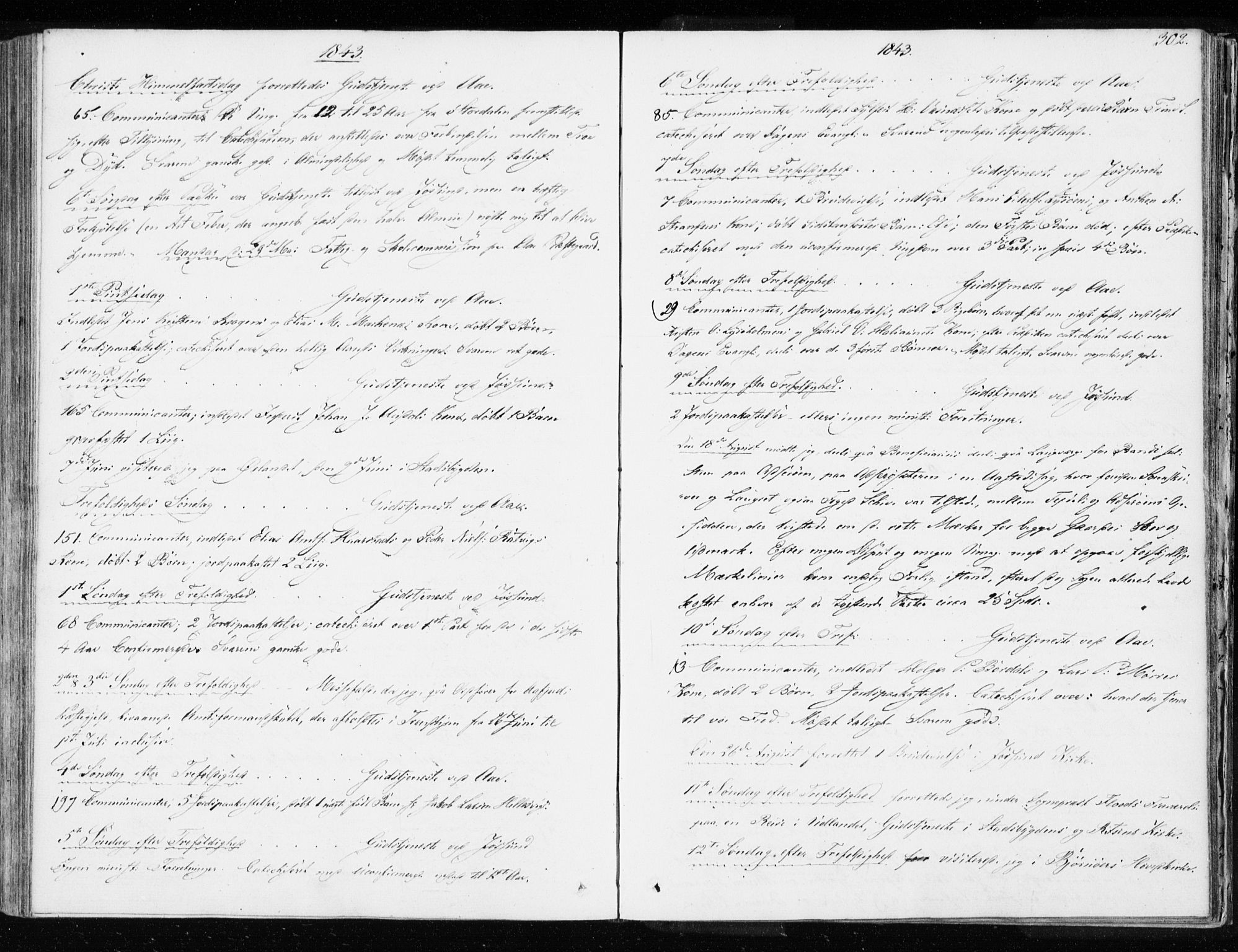 Ministerialprotokoller, klokkerbøker og fødselsregistre - Sør-Trøndelag, AV/SAT-A-1456/655/L0676: Parish register (official) no. 655A05, 1830-1847, p. 302