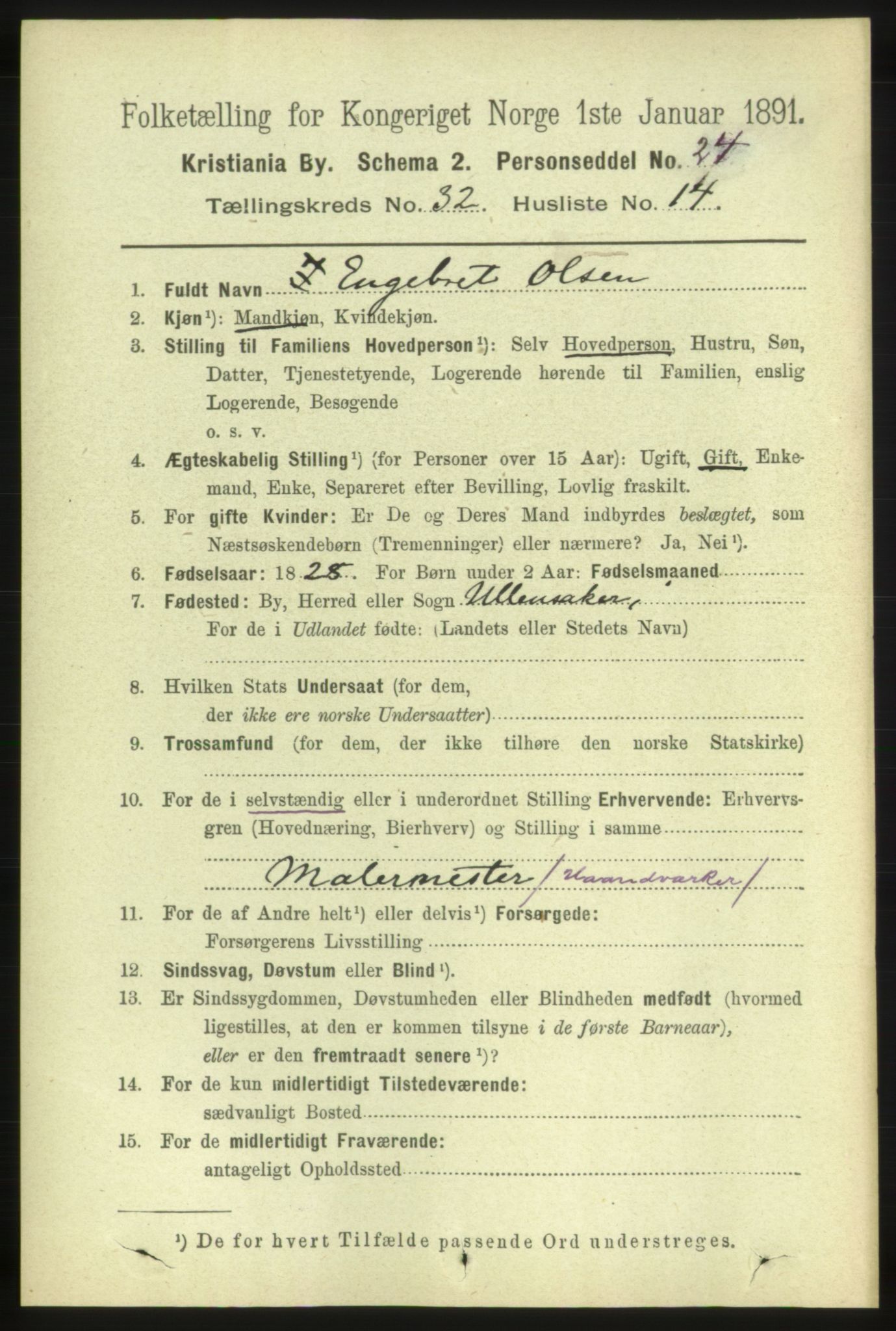 RA, 1891 census for 0301 Kristiania, 1891, p. 17230