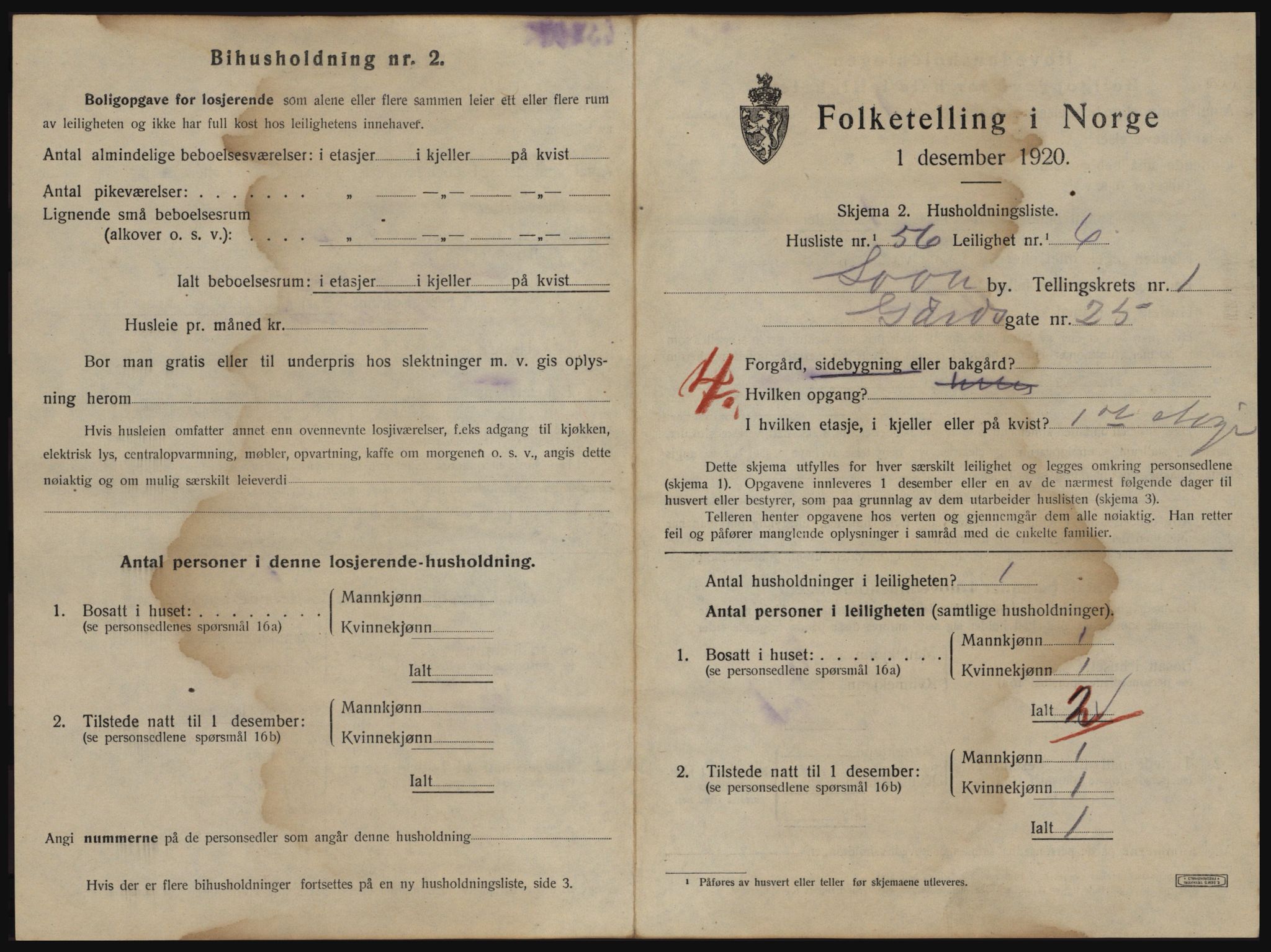 SAO, 1920 census for Son, 1920, p. 388