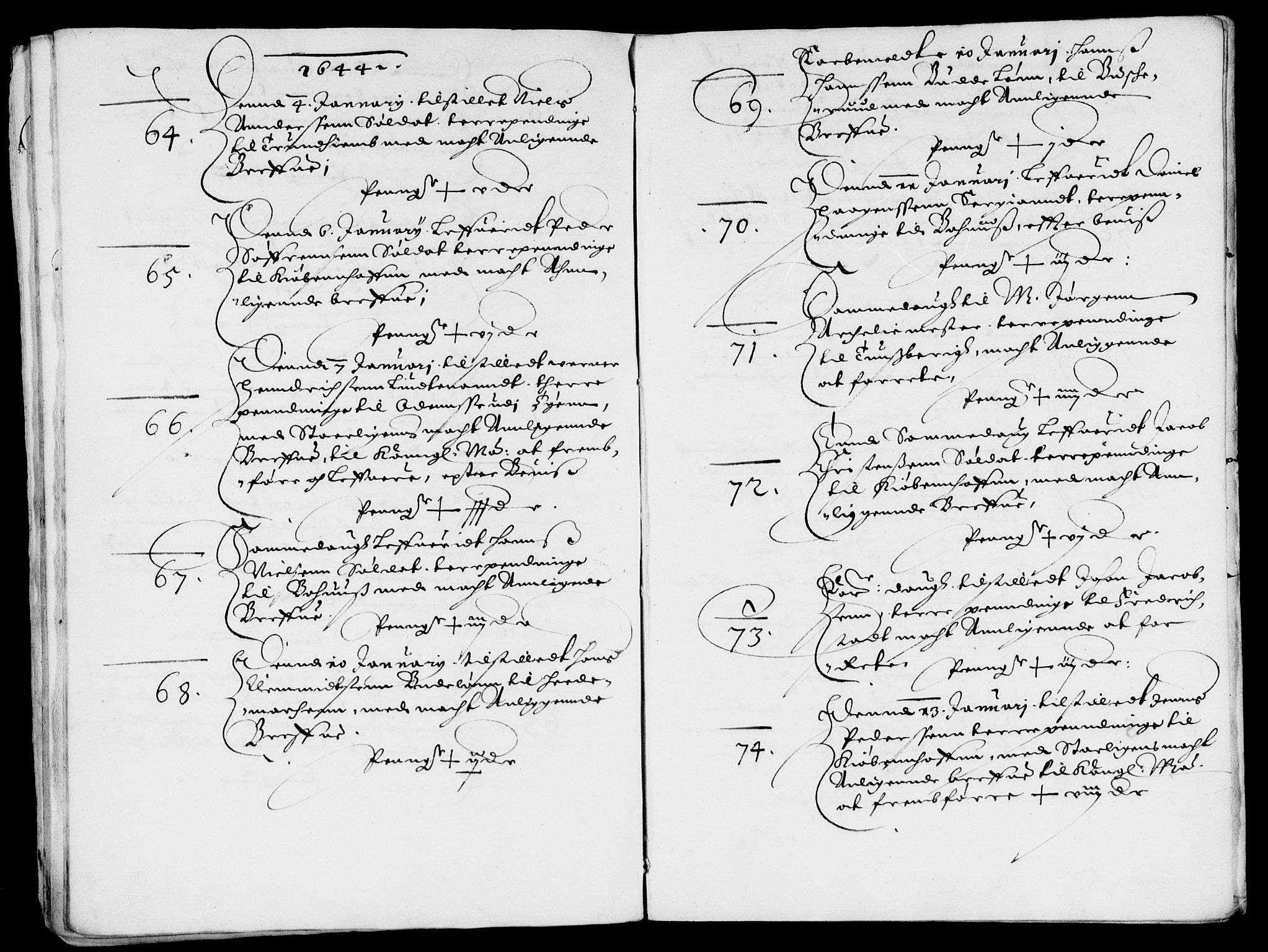 Rentekammeret inntil 1814, Reviderte regnskaper, Lensregnskaper, AV/RA-EA-5023/R/Rb/Rba/L0170: Akershus len, 1642-1644