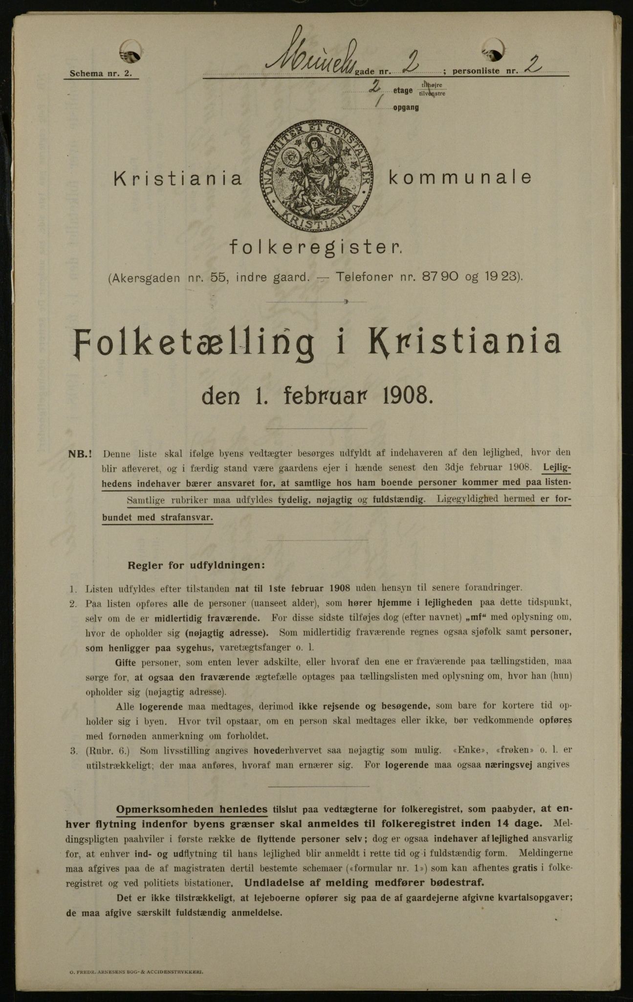 OBA, Municipal Census 1908 for Kristiania, 1908, p. 59705