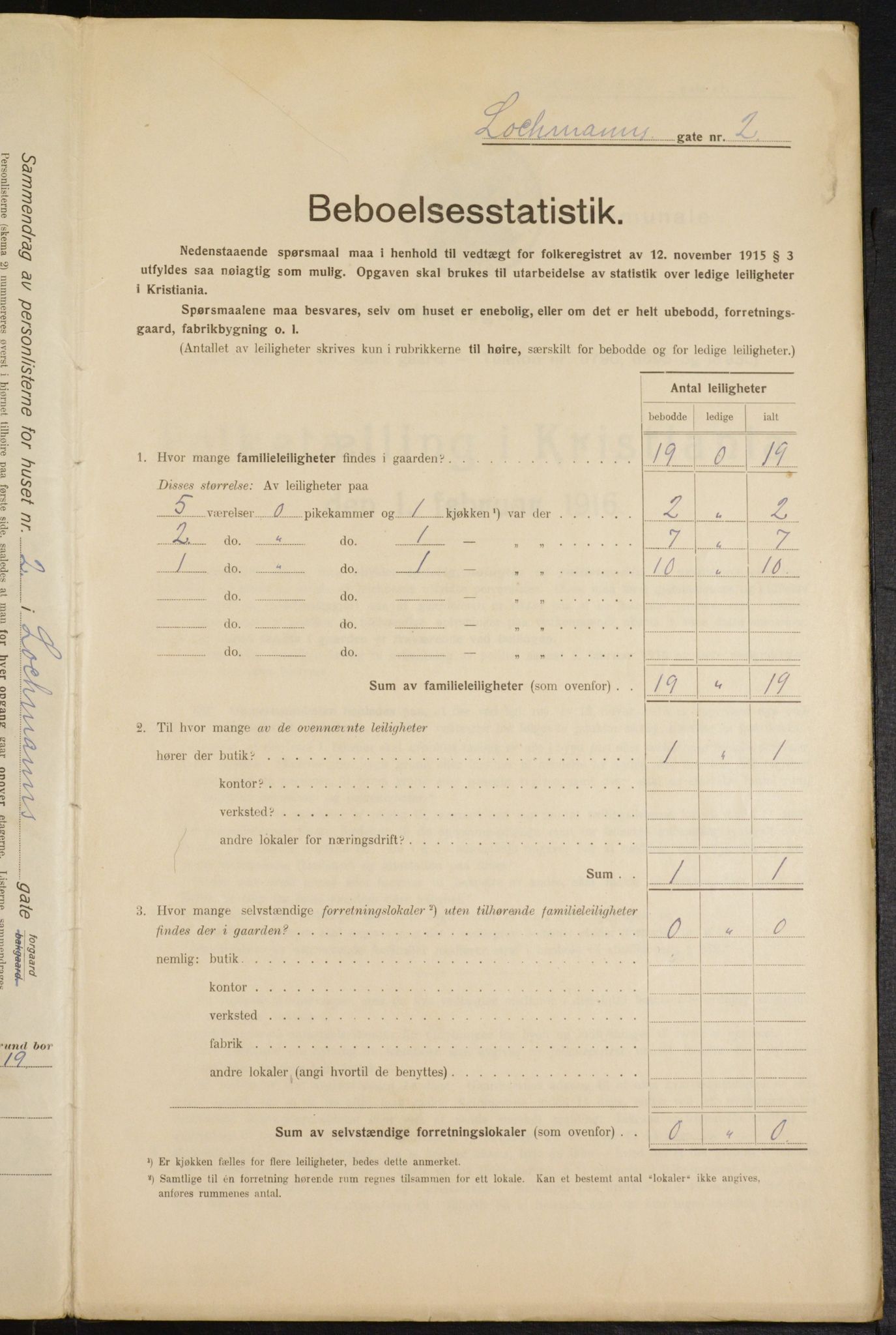 OBA, Municipal Census 1916 for Kristiania, 1916, p. 59532