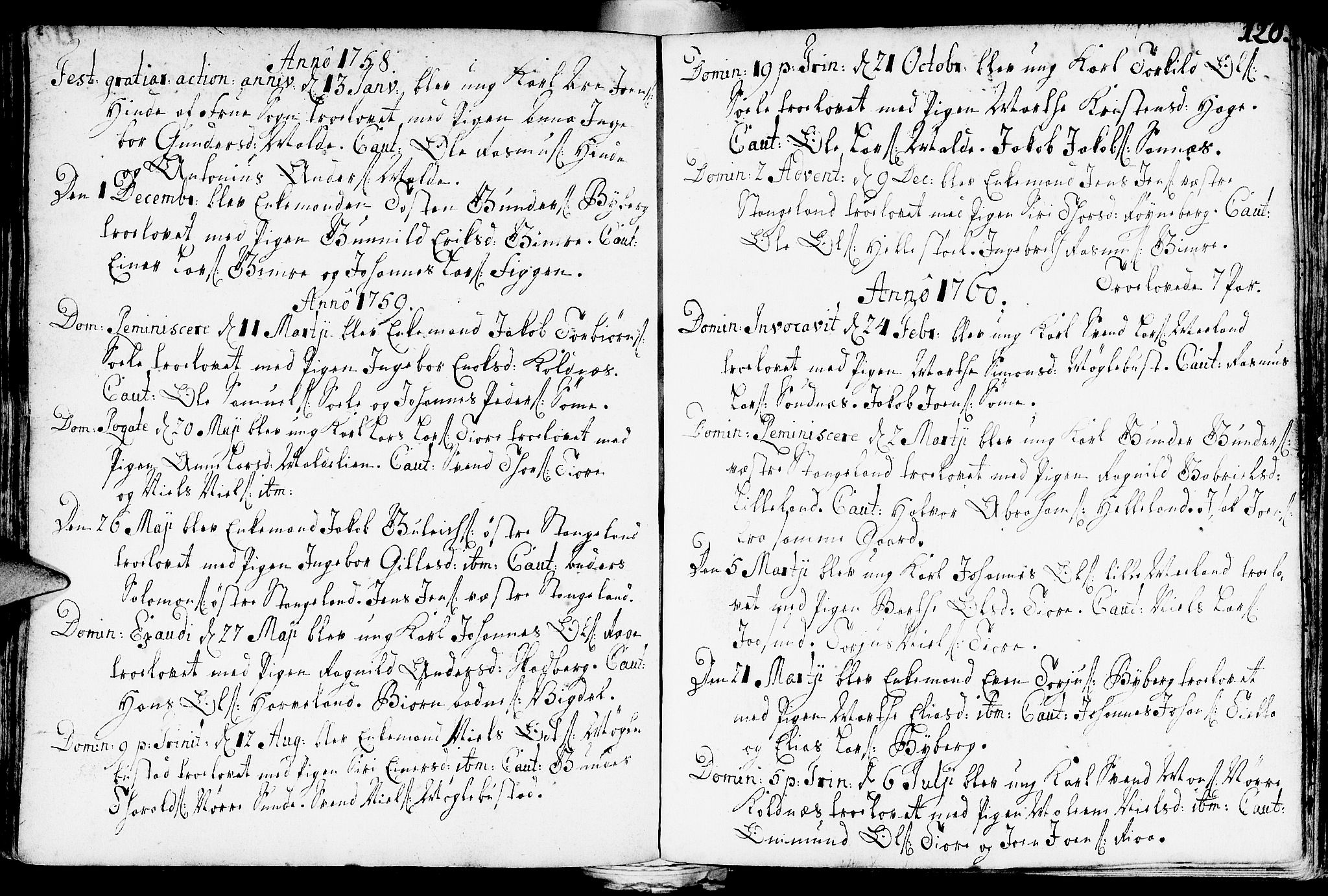 Håland sokneprestkontor, SAST/A-101802/001/30BA/L0002: Parish register (official) no. A 2, 1722-1794, p. 120
