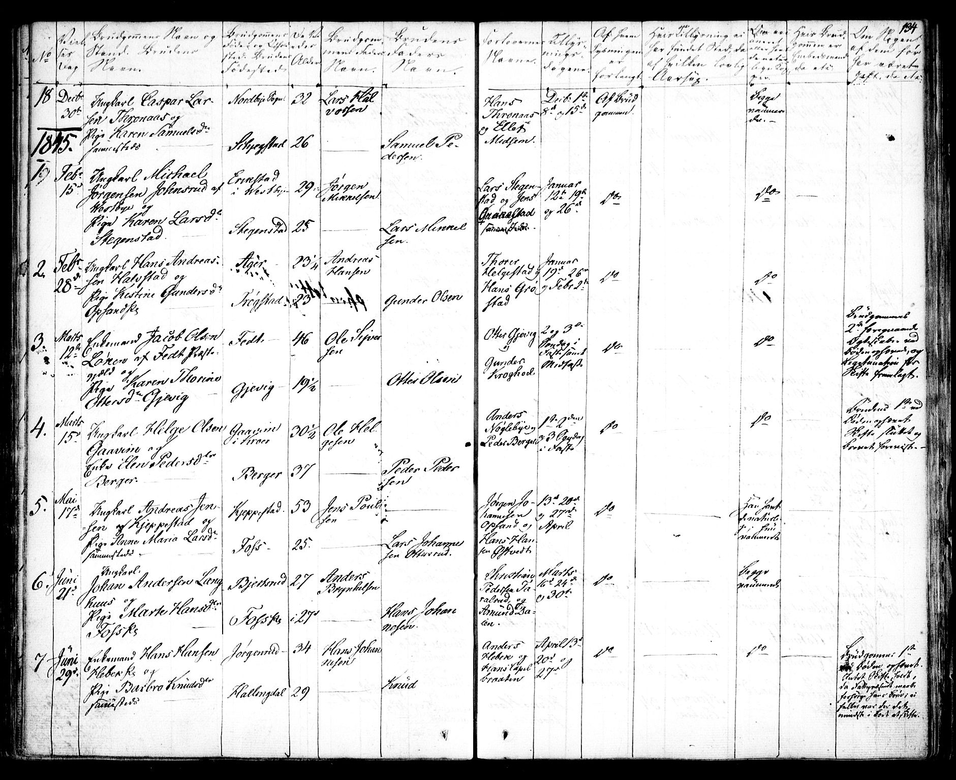 Kråkstad prestekontor Kirkebøker, AV/SAO-A-10125a/F/Fa/L0005: Parish register (official) no. I 5, 1837-1847, p. 134