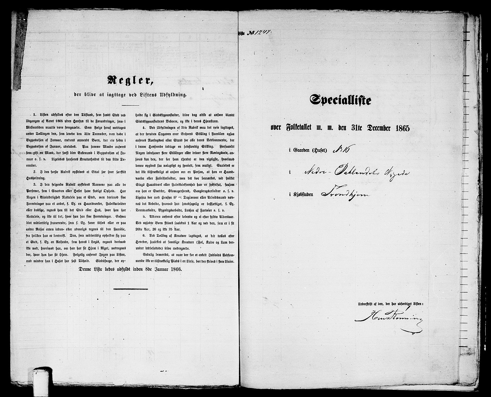 RA, 1865 census for Trondheim, 1865, p. 2590