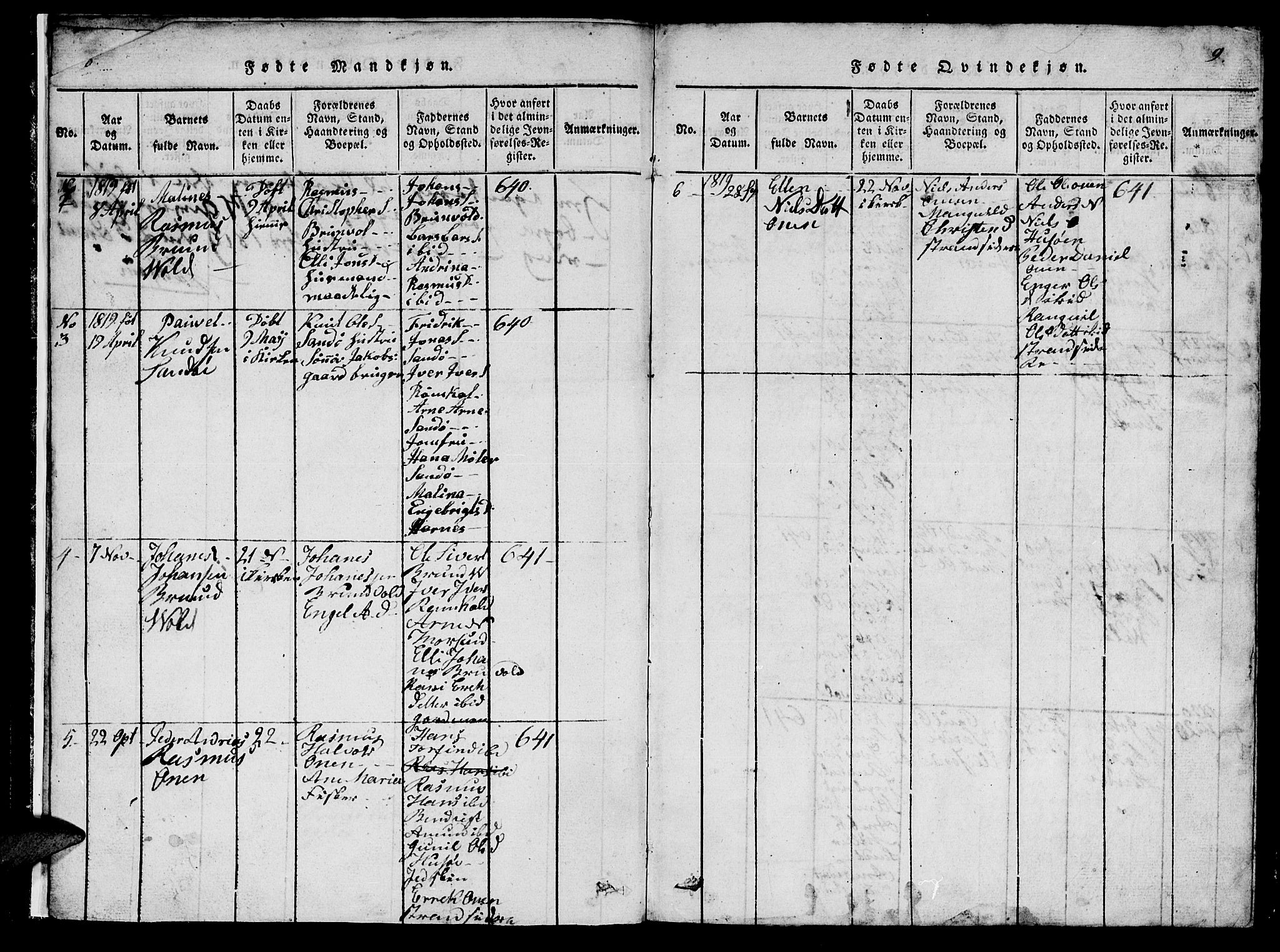 Ministerialprotokoller, klokkerbøker og fødselsregistre - Møre og Romsdal, AV/SAT-A-1454/561/L0731: Parish register (copy) no. 561C01, 1817-1867, p. 8-9