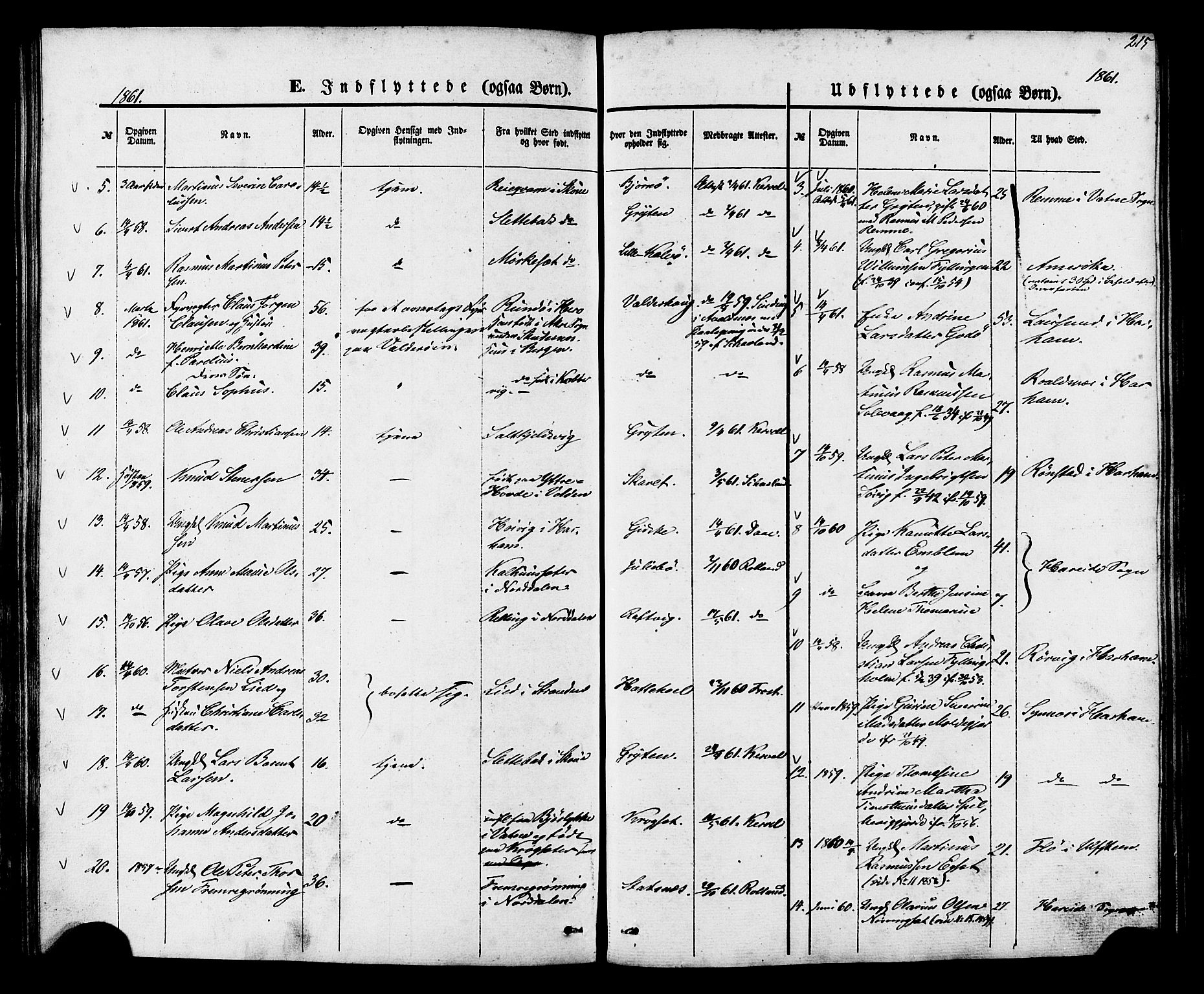 Ministerialprotokoller, klokkerbøker og fødselsregistre - Møre og Romsdal, AV/SAT-A-1454/528/L0398: Parish register (official) no. 528A09, 1858-1864, p. 215