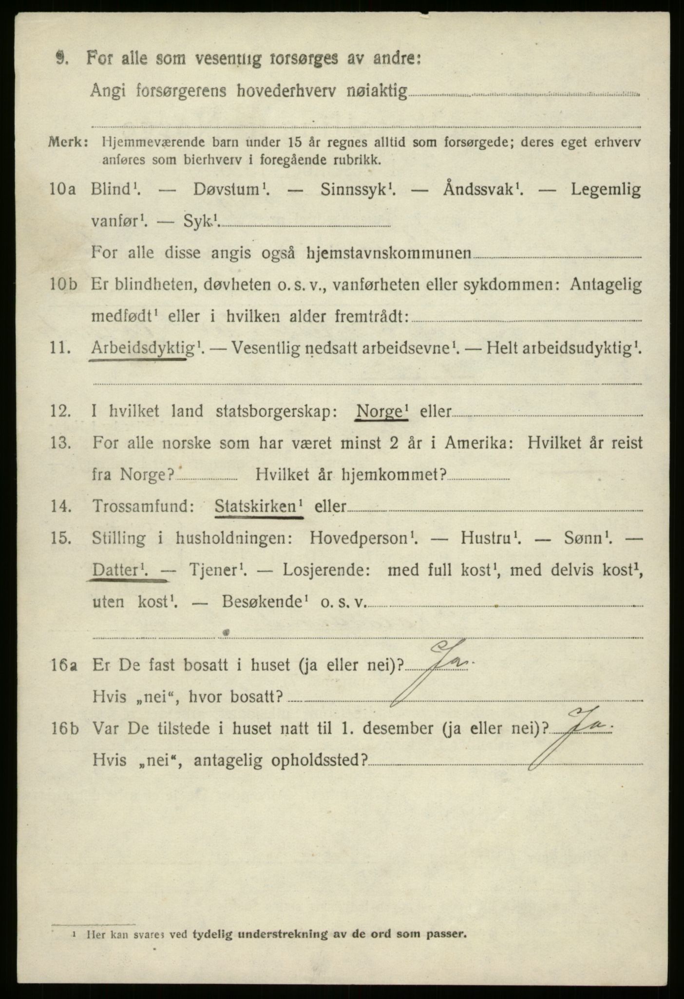 SAB, 1920 census for Gloppen, 1920, p. 3715