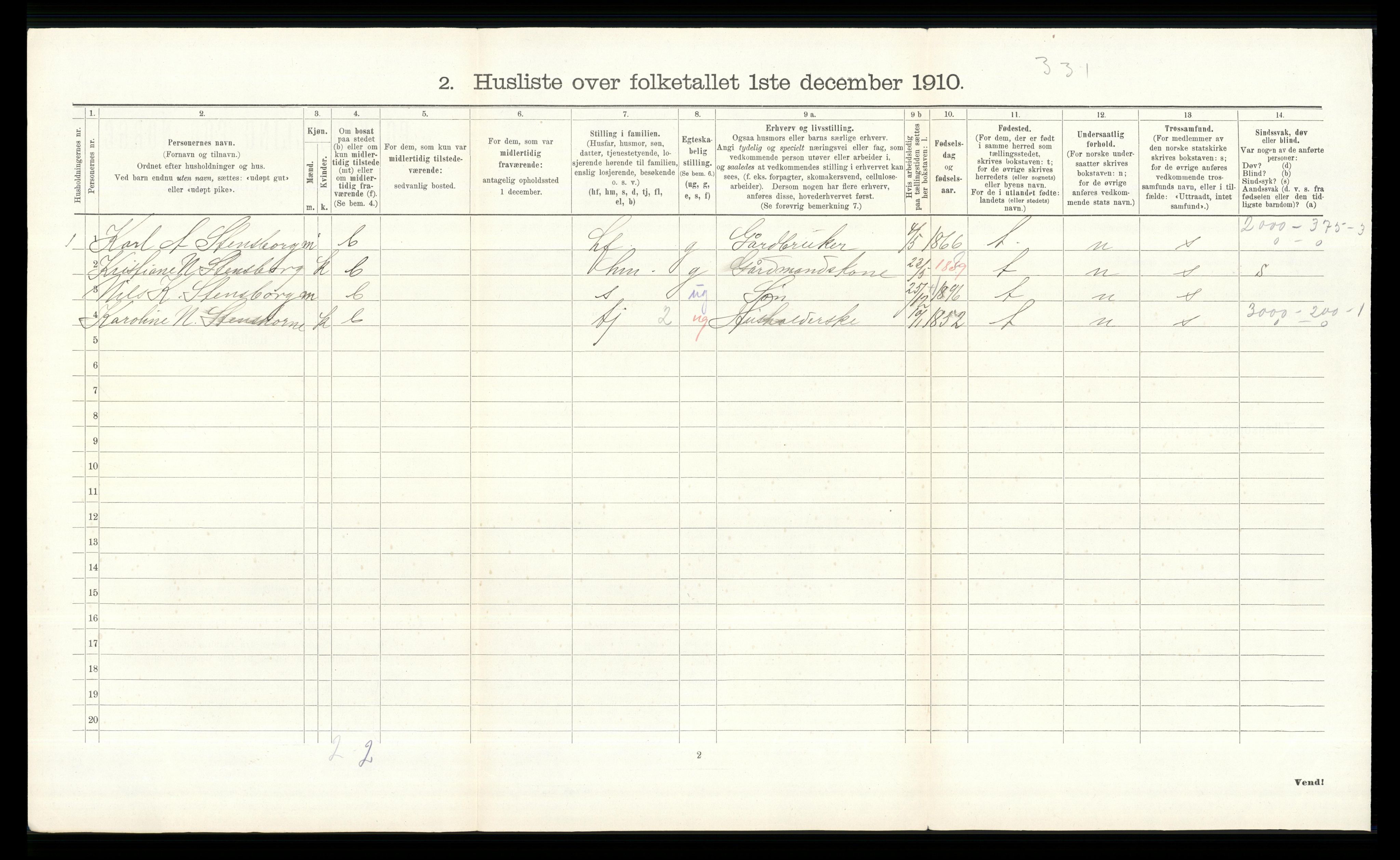 RA, 1910 census for Øvre Eiker, 1910, p. 218