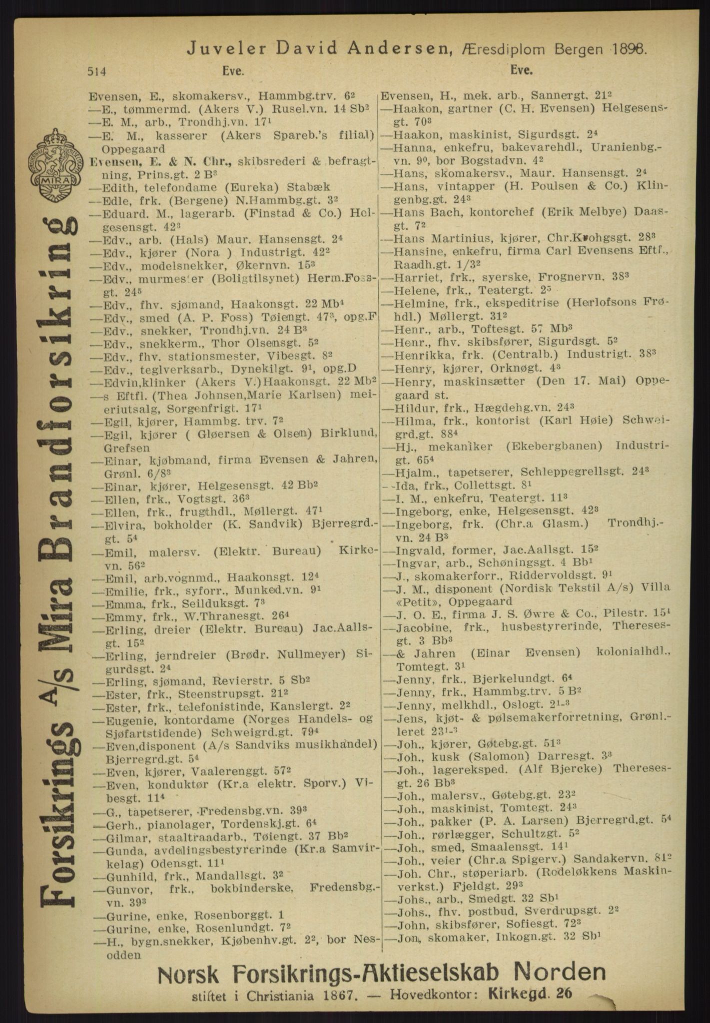 Kristiania/Oslo adressebok, PUBL/-, 1918, p. 539