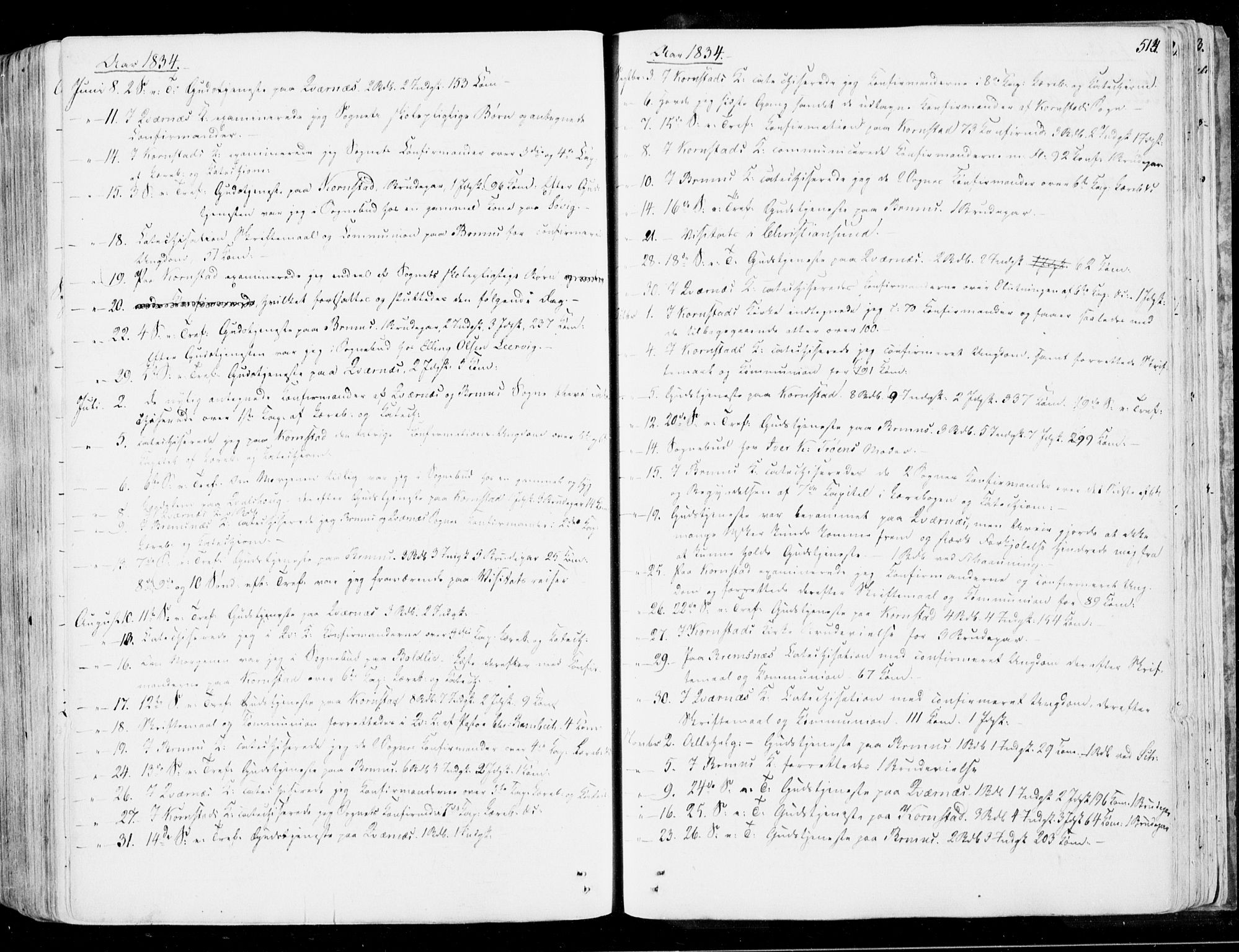 Ministerialprotokoller, klokkerbøker og fødselsregistre - Møre og Romsdal, AV/SAT-A-1454/568/L0803: Parish register (official) no. 568A10, 1830-1853, p. 514